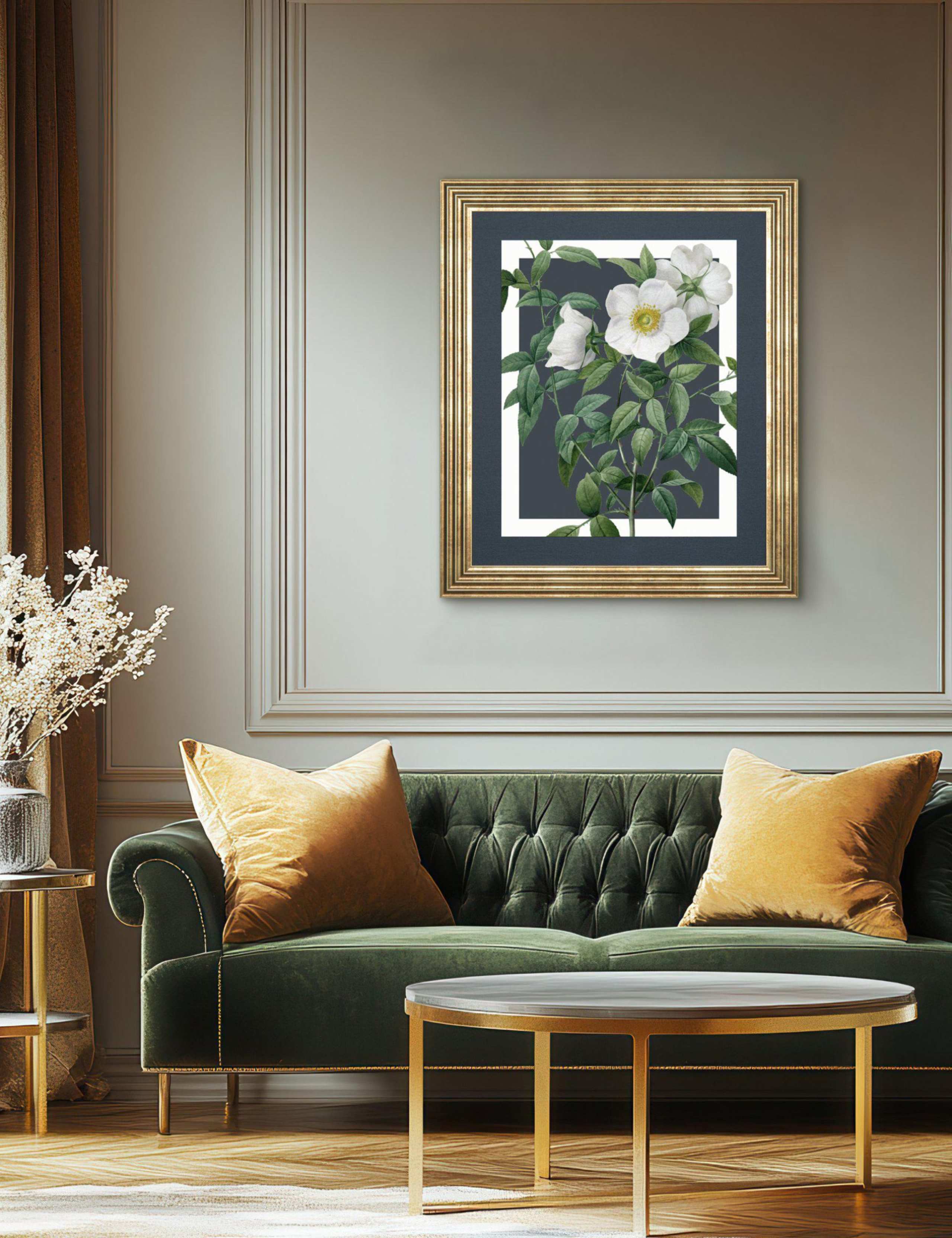 Rosa Nivea Rectangle Framed Canvas 1 of 4