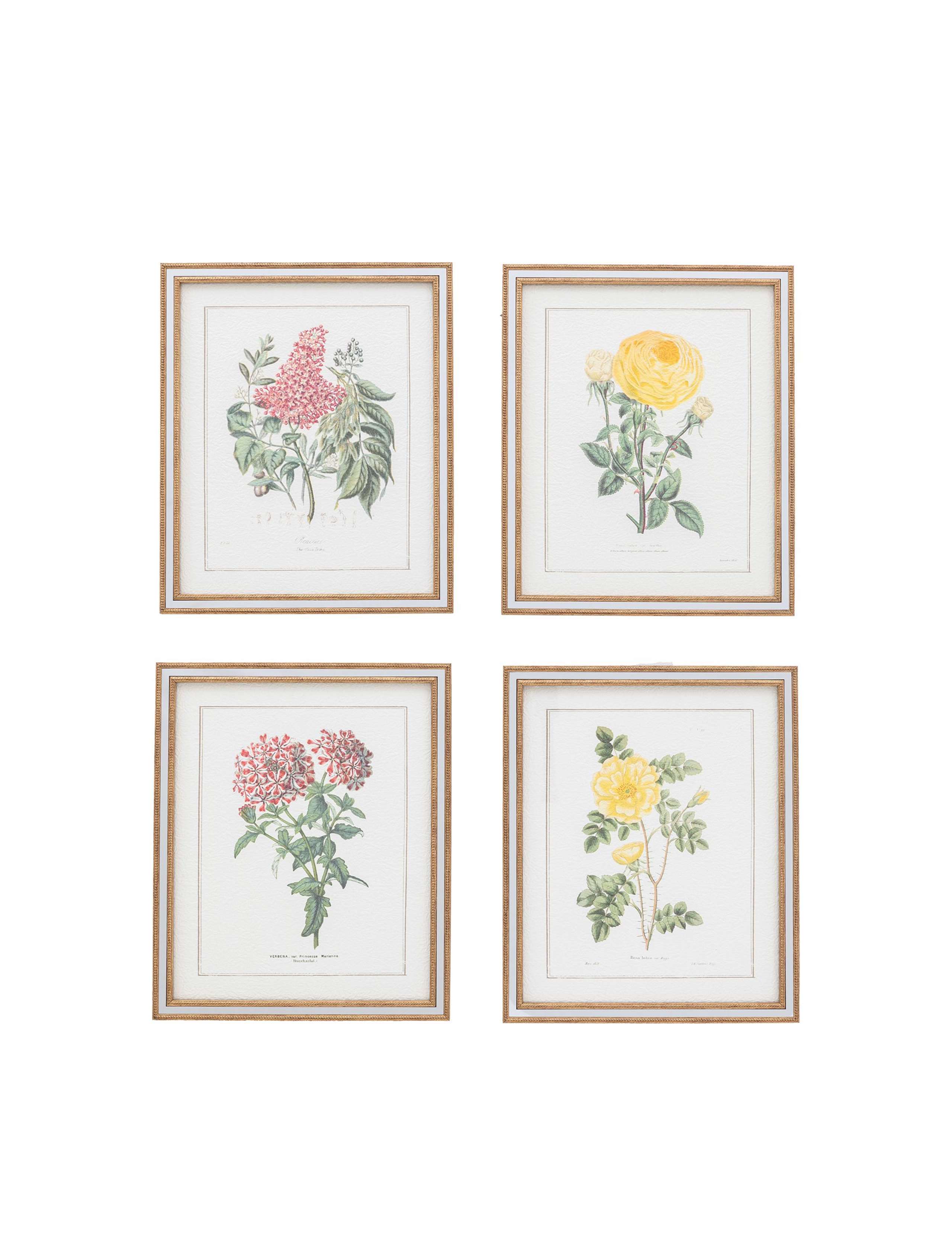 Set of 4 Floral Framed Art 2 of 4
