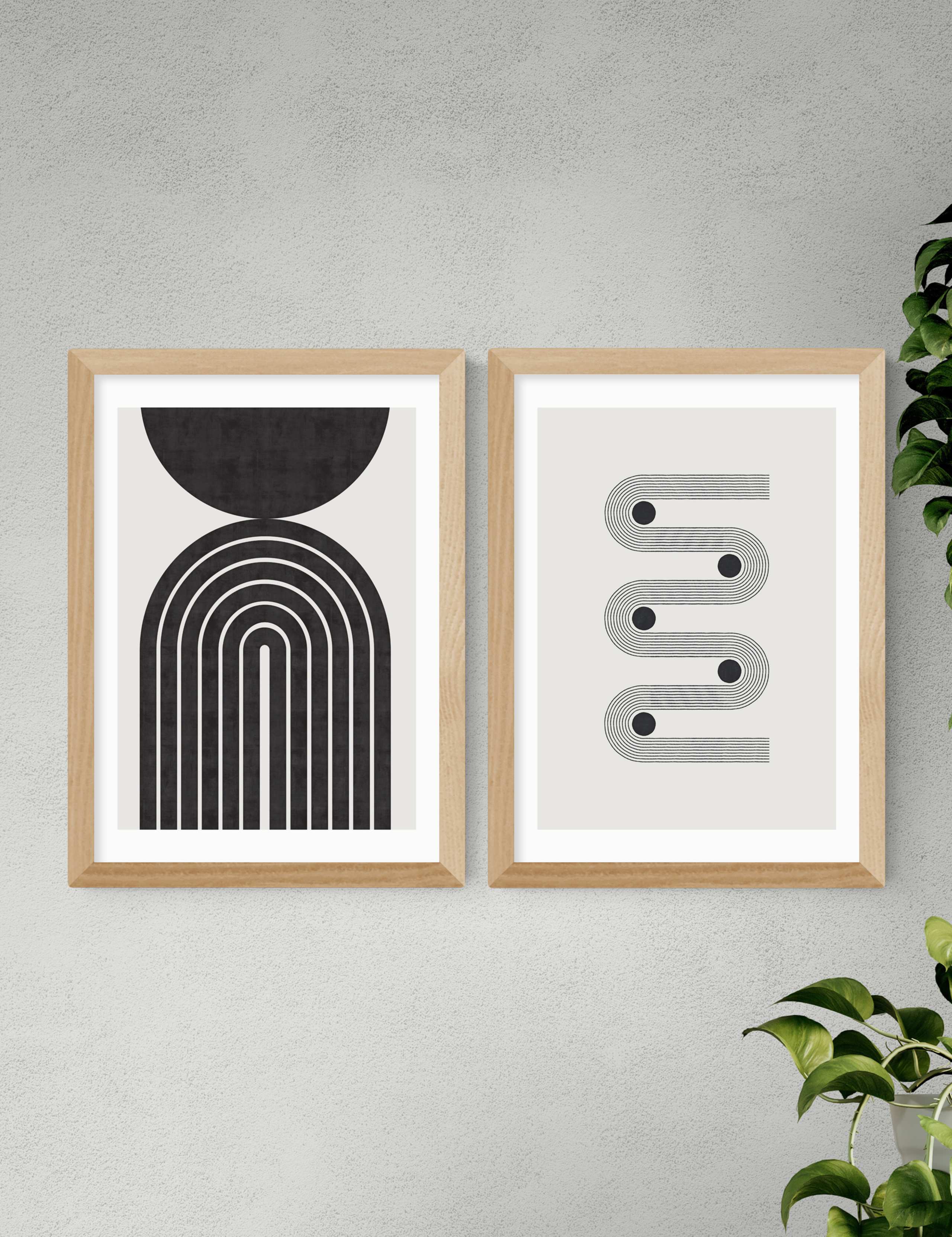 Retro Monochrome Twin Set Framed Art 2 of 3