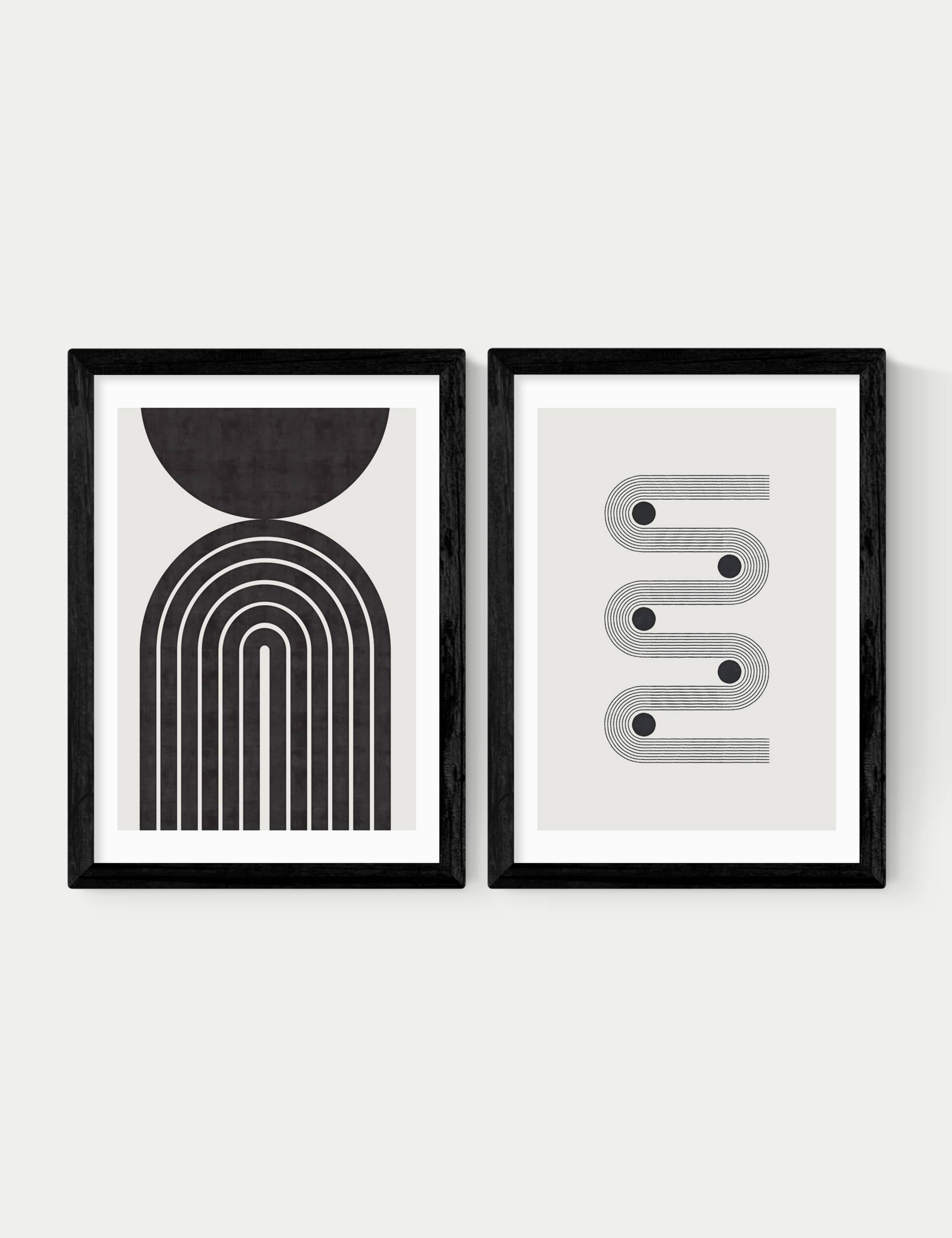Retro Monochrome Twin Set Framed Art 1 of 3
