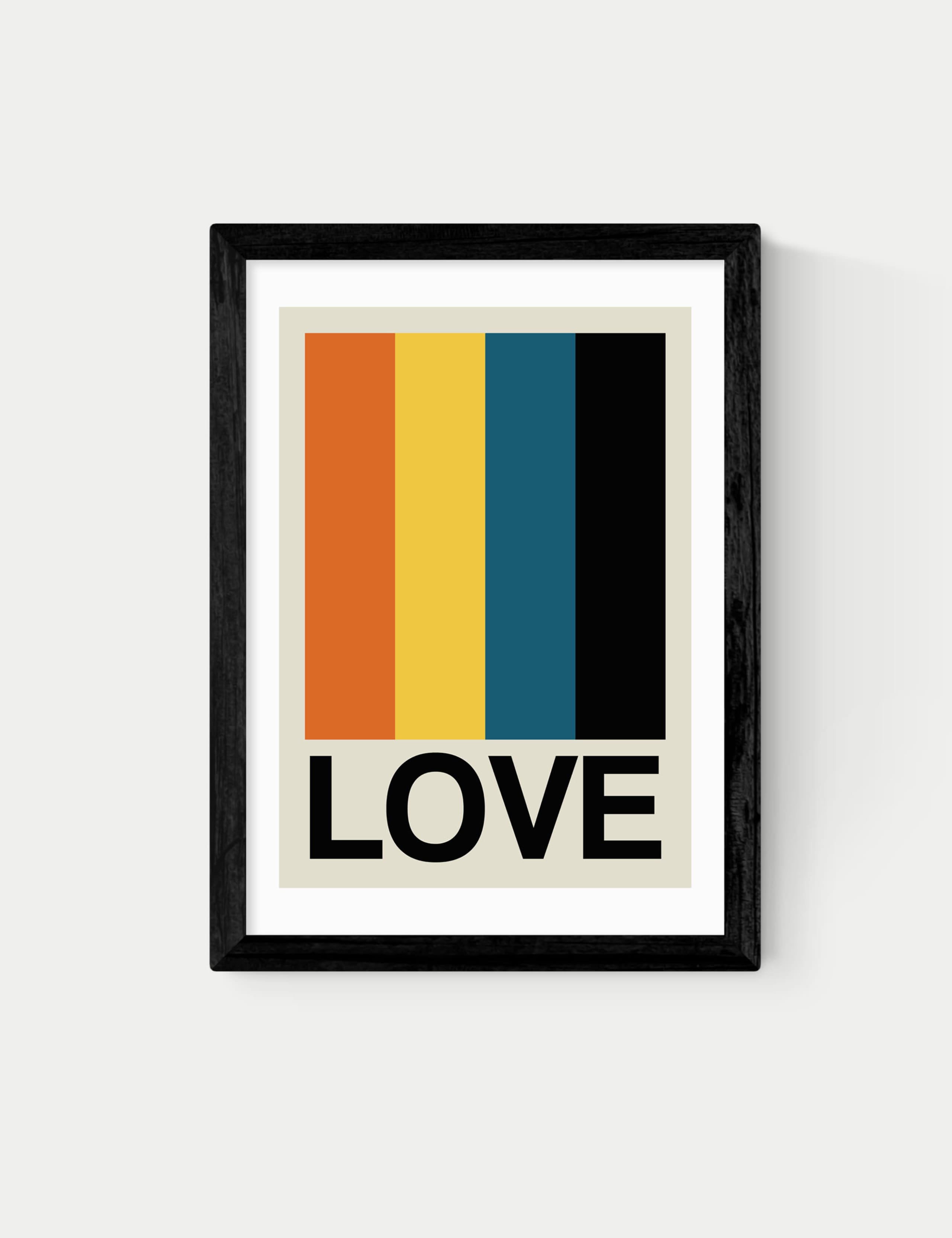 Retro Stripe Framed Art 1 of 3