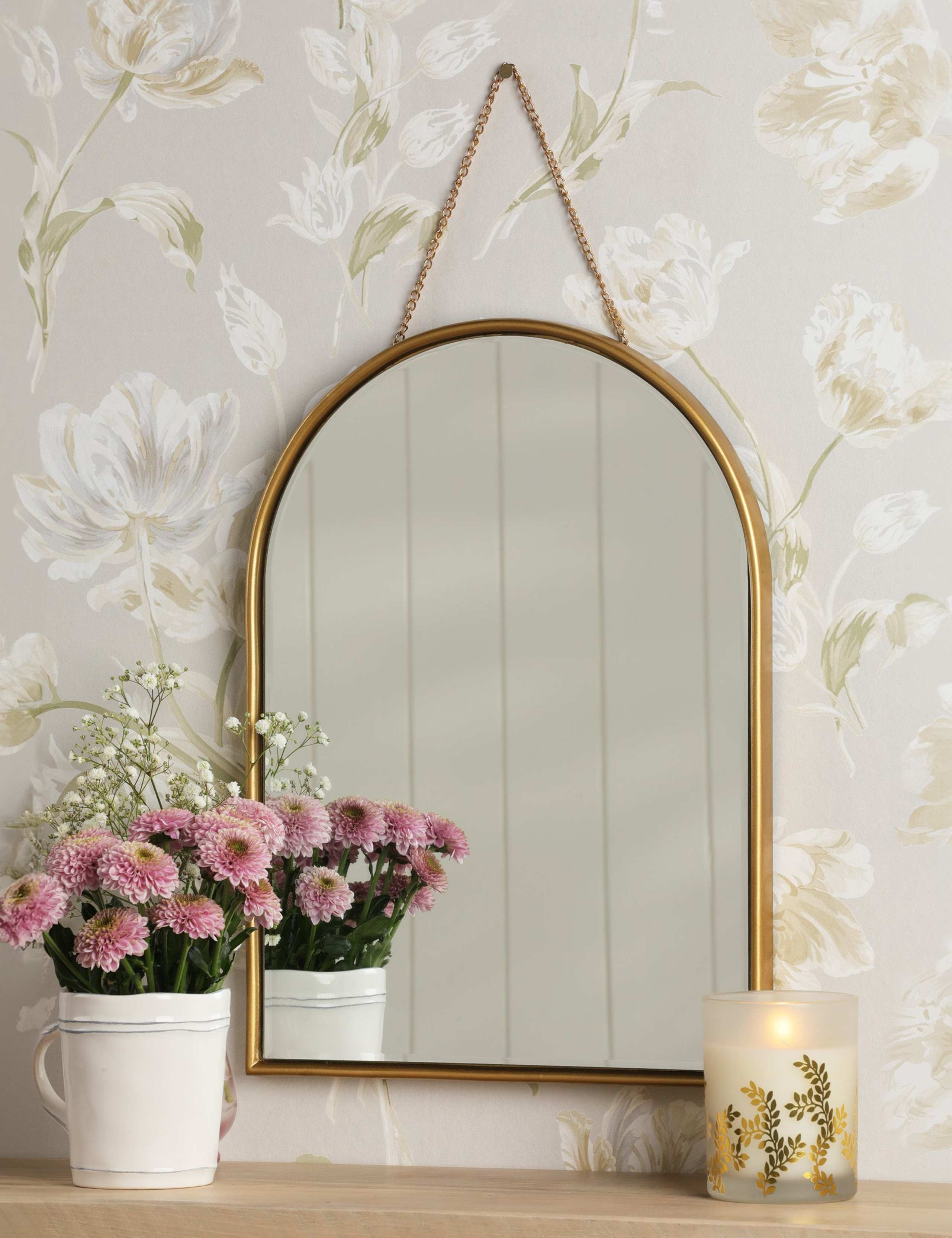 Roughton Small Arch Hanging Wall Mirror 1 of 4