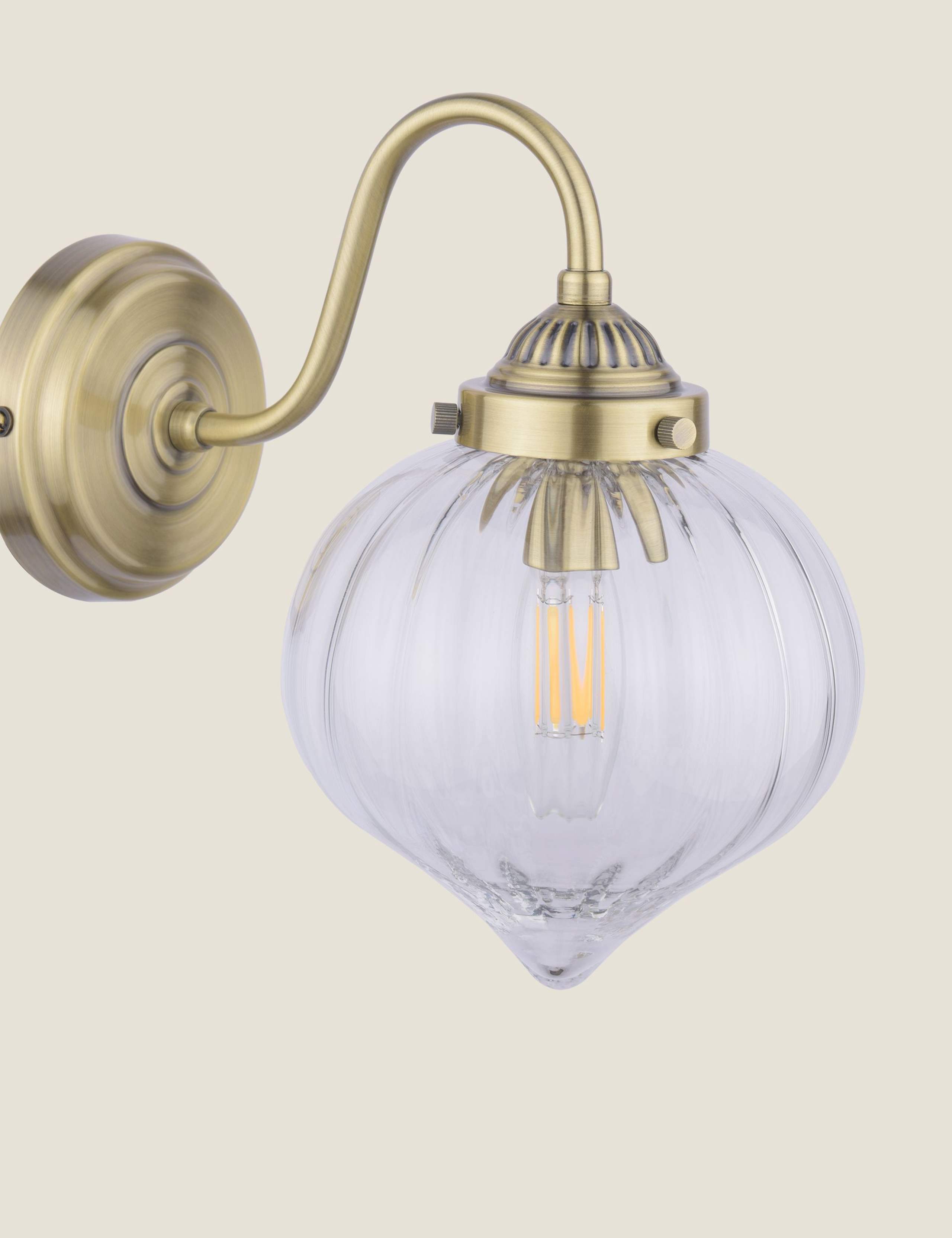 Whitham Fluted Glass Wall Light 3 of 6