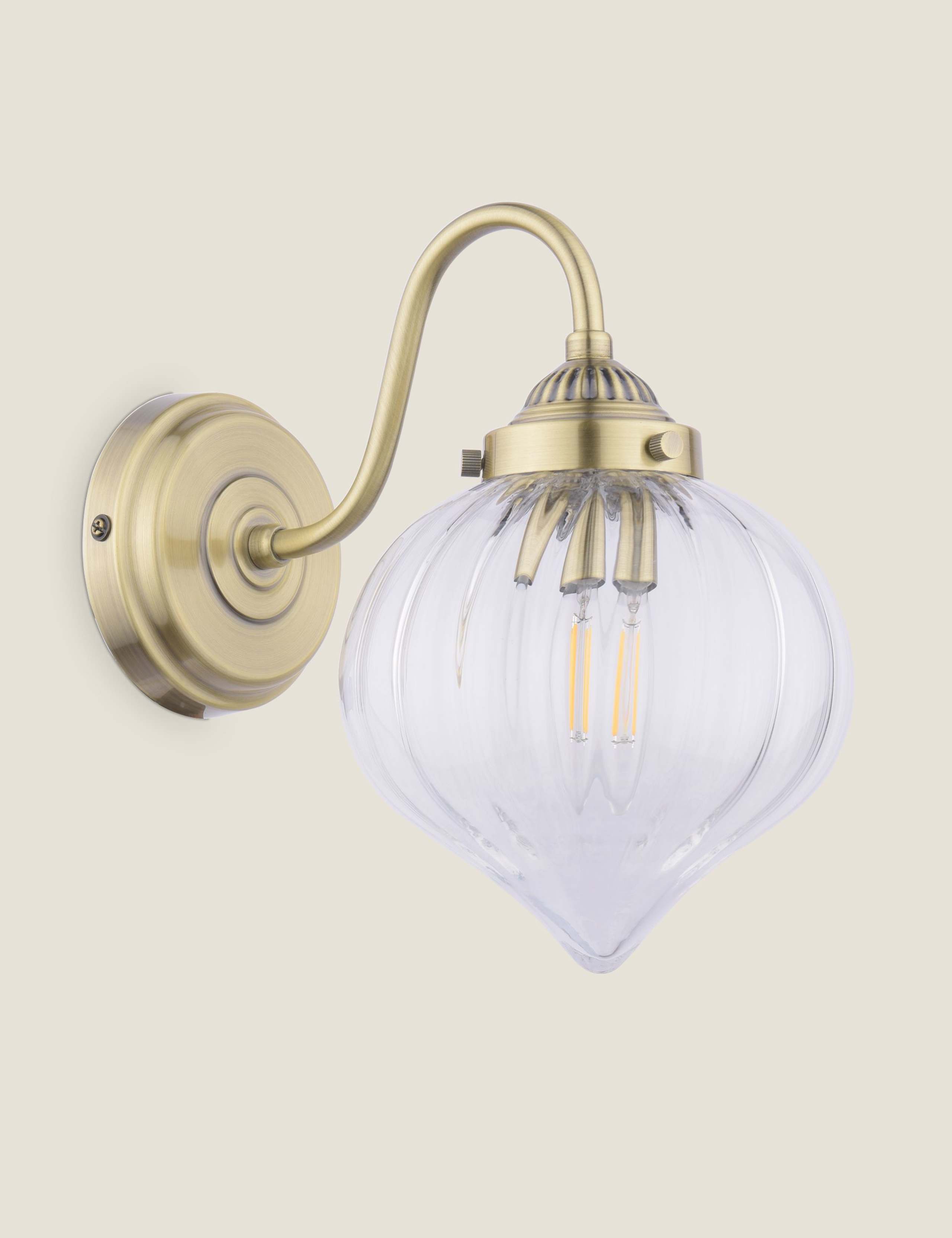 Whitham Fluted Glass Wall Light 5 of 6