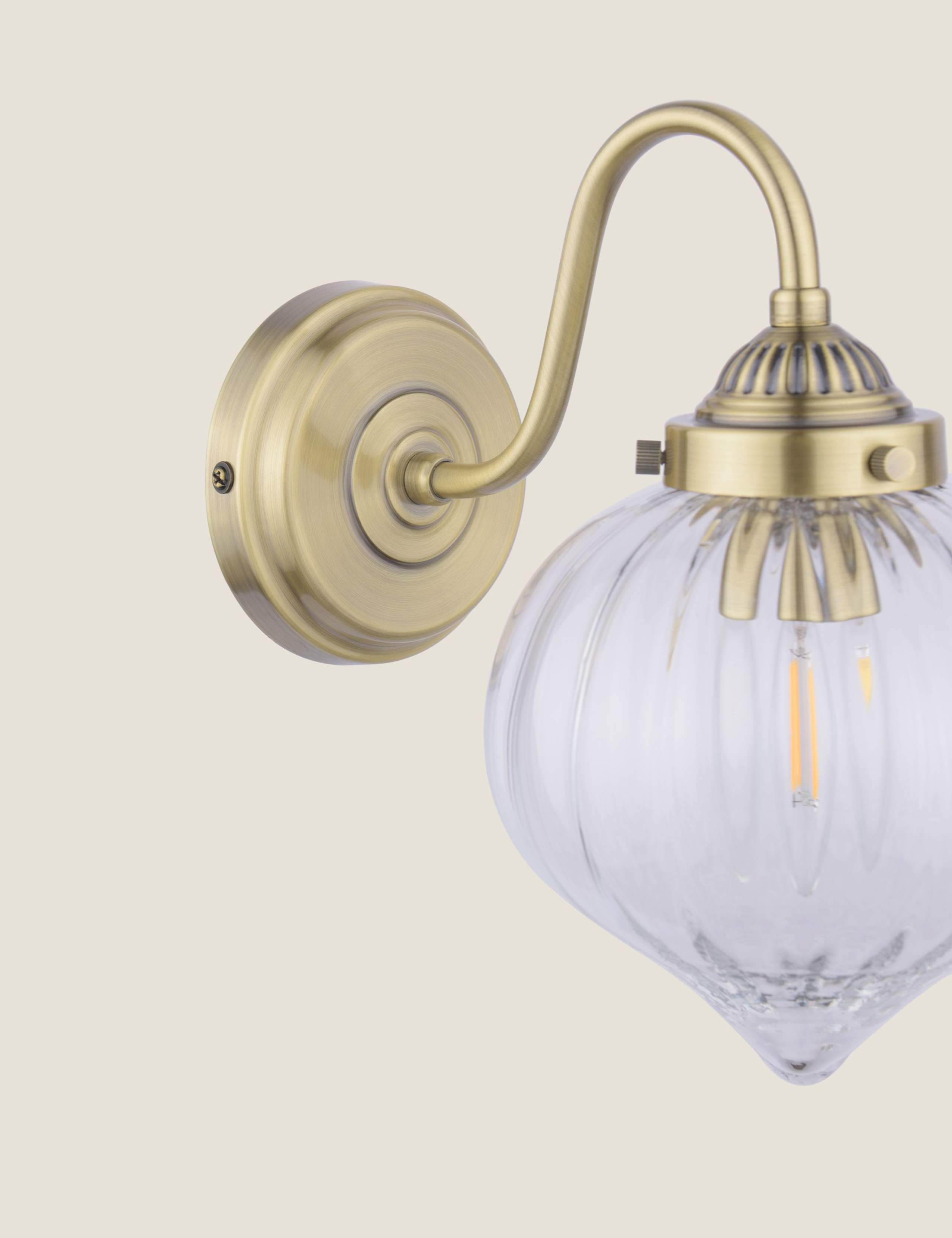 Whitham Fluted Glass Wall Light 6 of 6