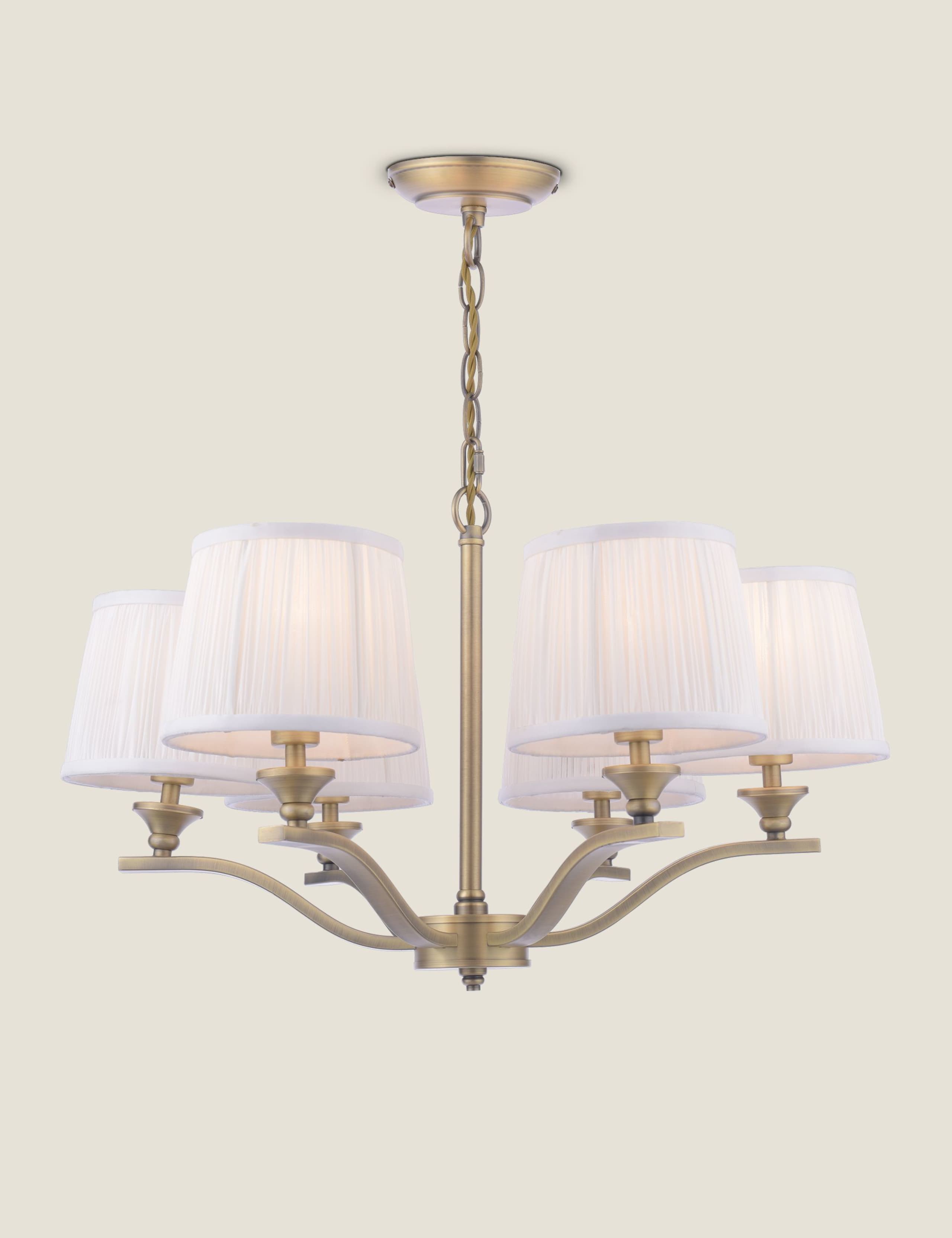 Hemsley 6 Light Pleated Silk Chandelier 2 of 6