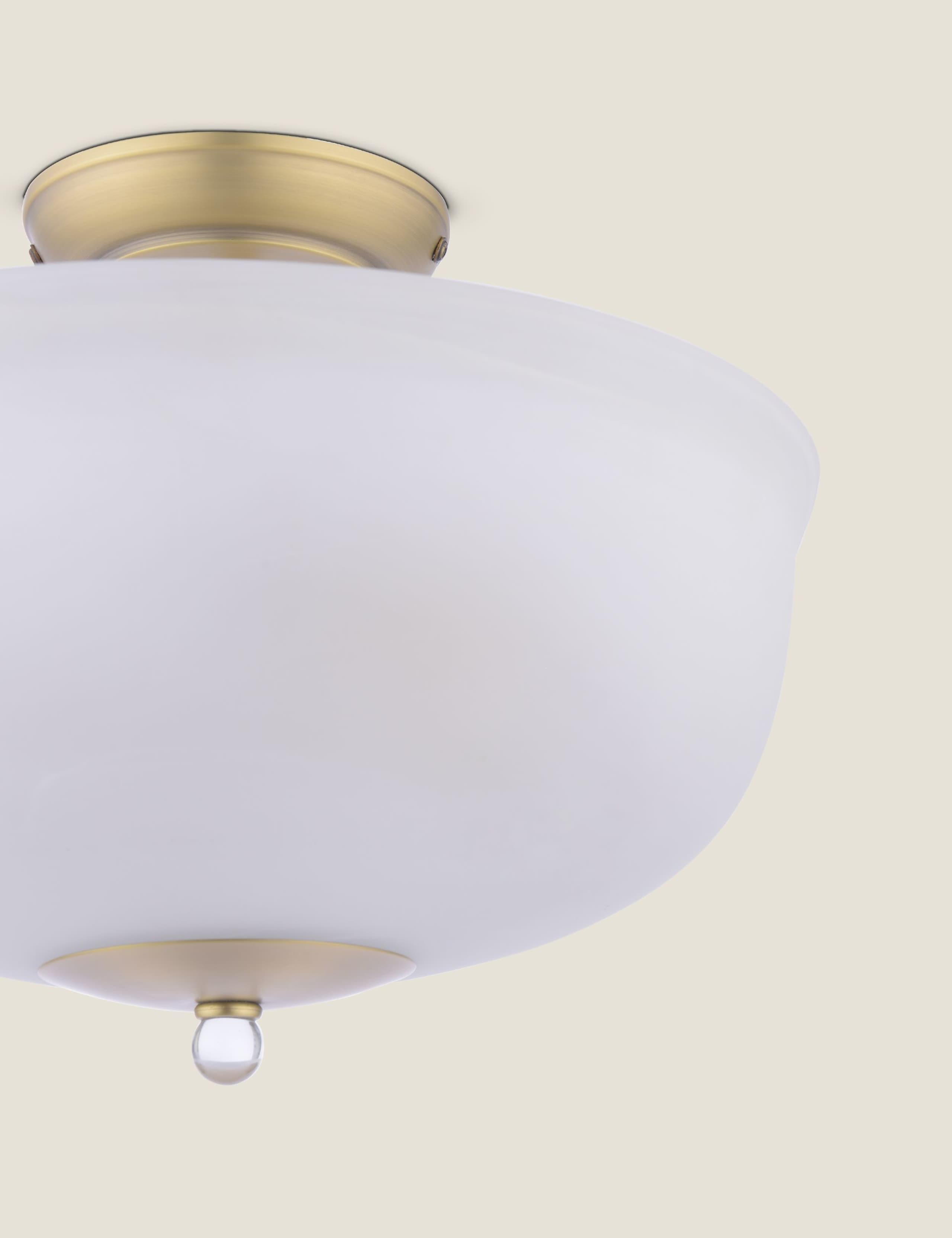 Cossington Glass Semi Flush Ceiling Light 6 of 6