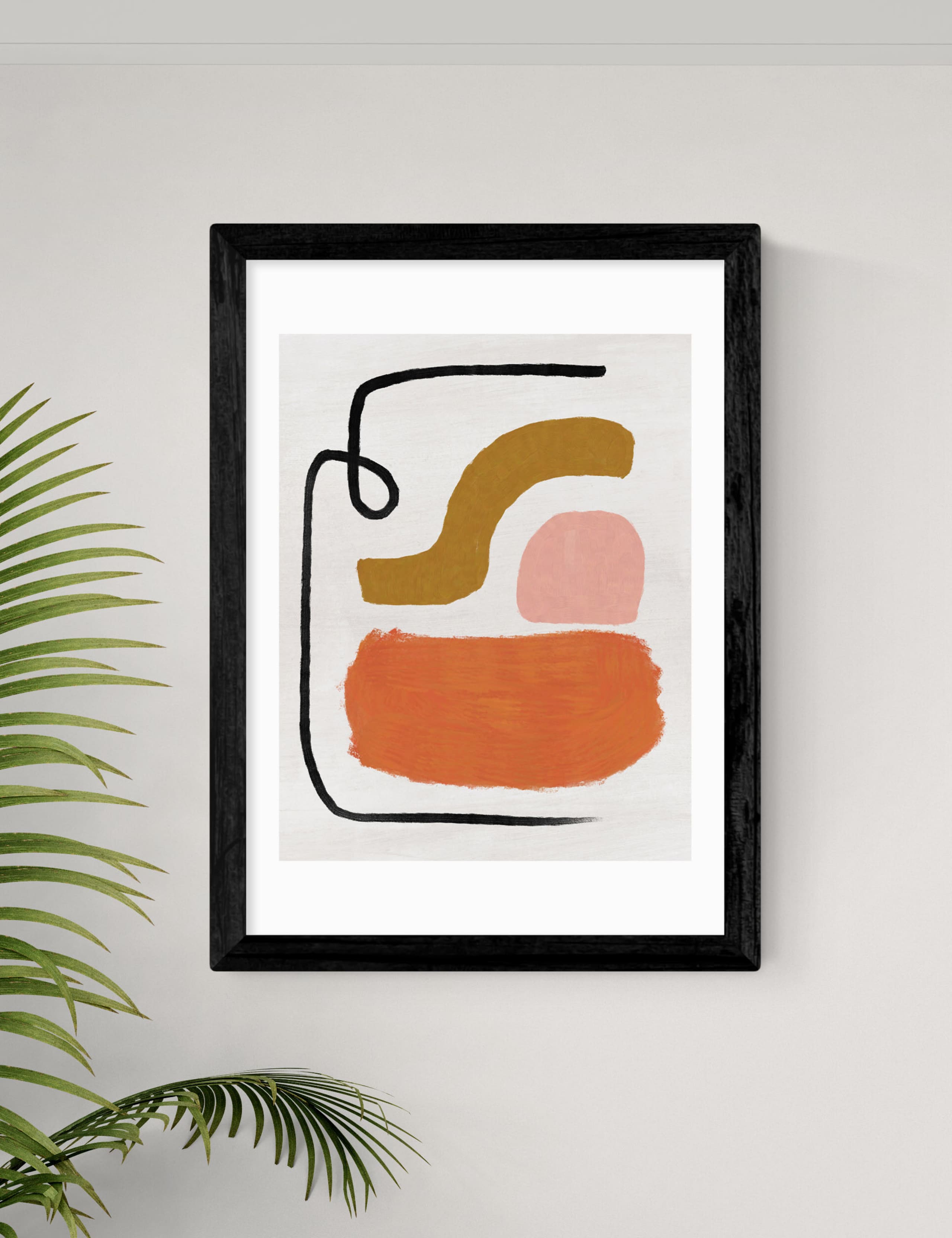 Simple Abstract Framed Art 2 of 3