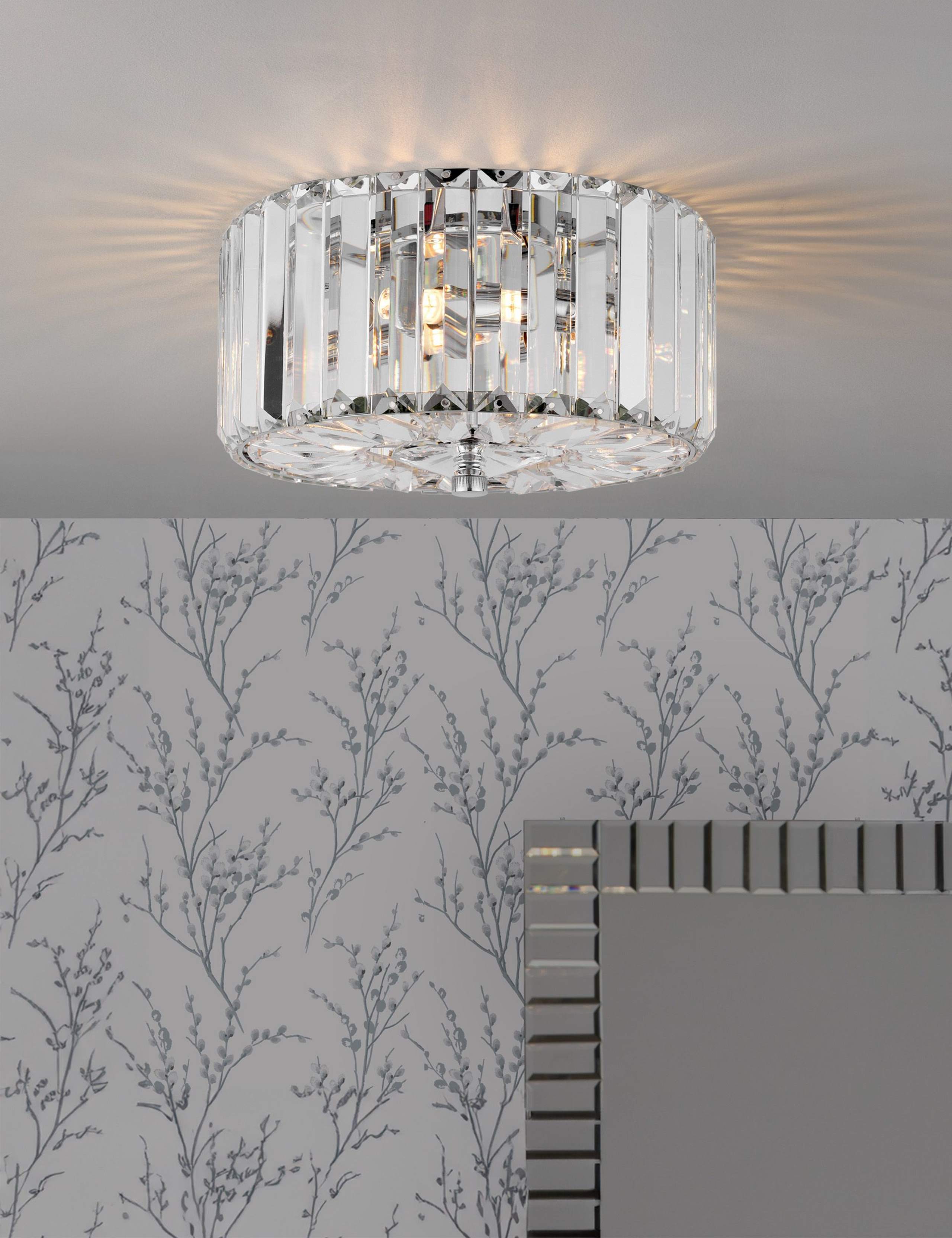Fernhurst Crystal Flush Ceiling Light 1 of 5