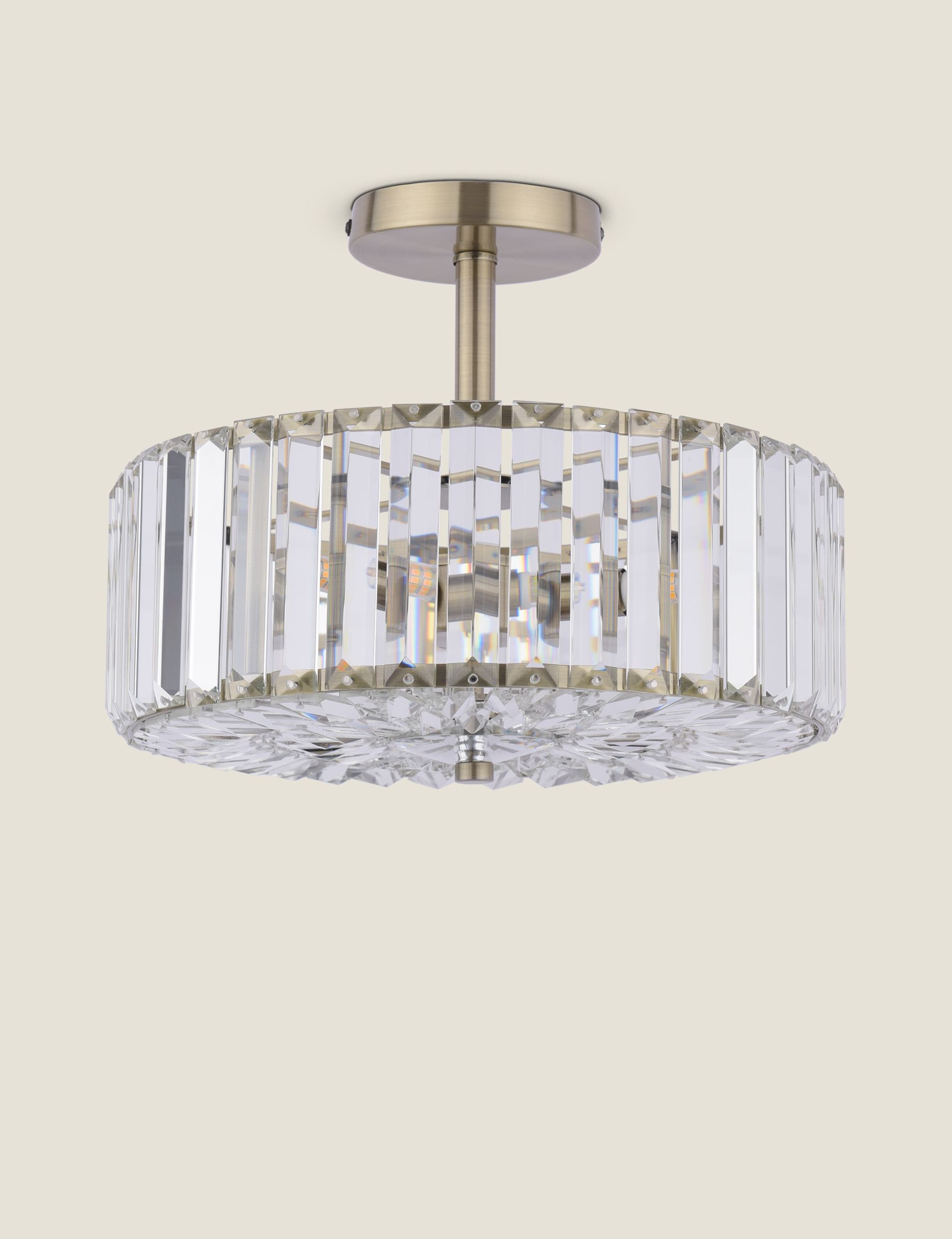 Fernhurst Crystal Semi Flush Ceiling Light 4 of 7