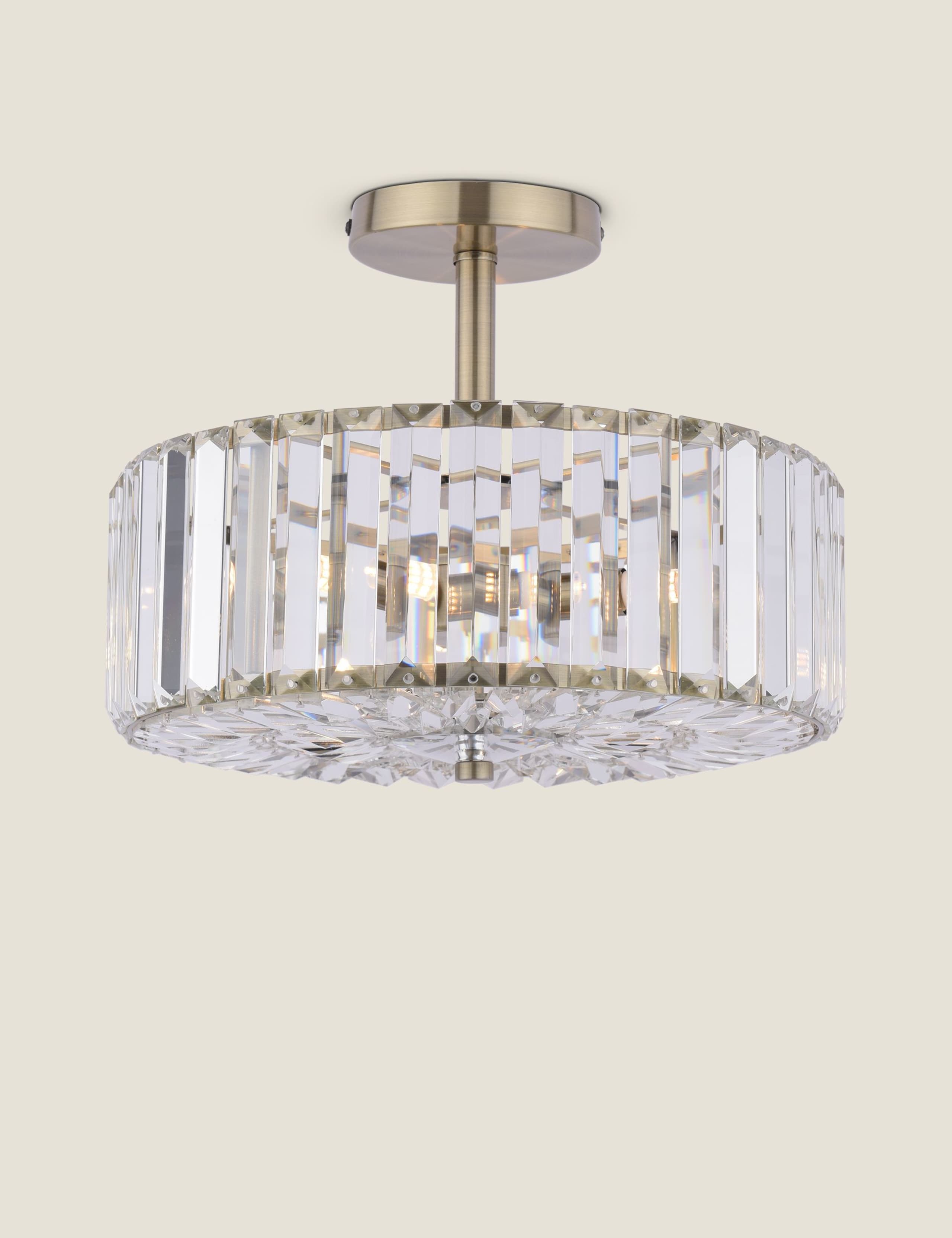 Fernhurst Crystal Semi Flush Ceiling Light 2 of 7
