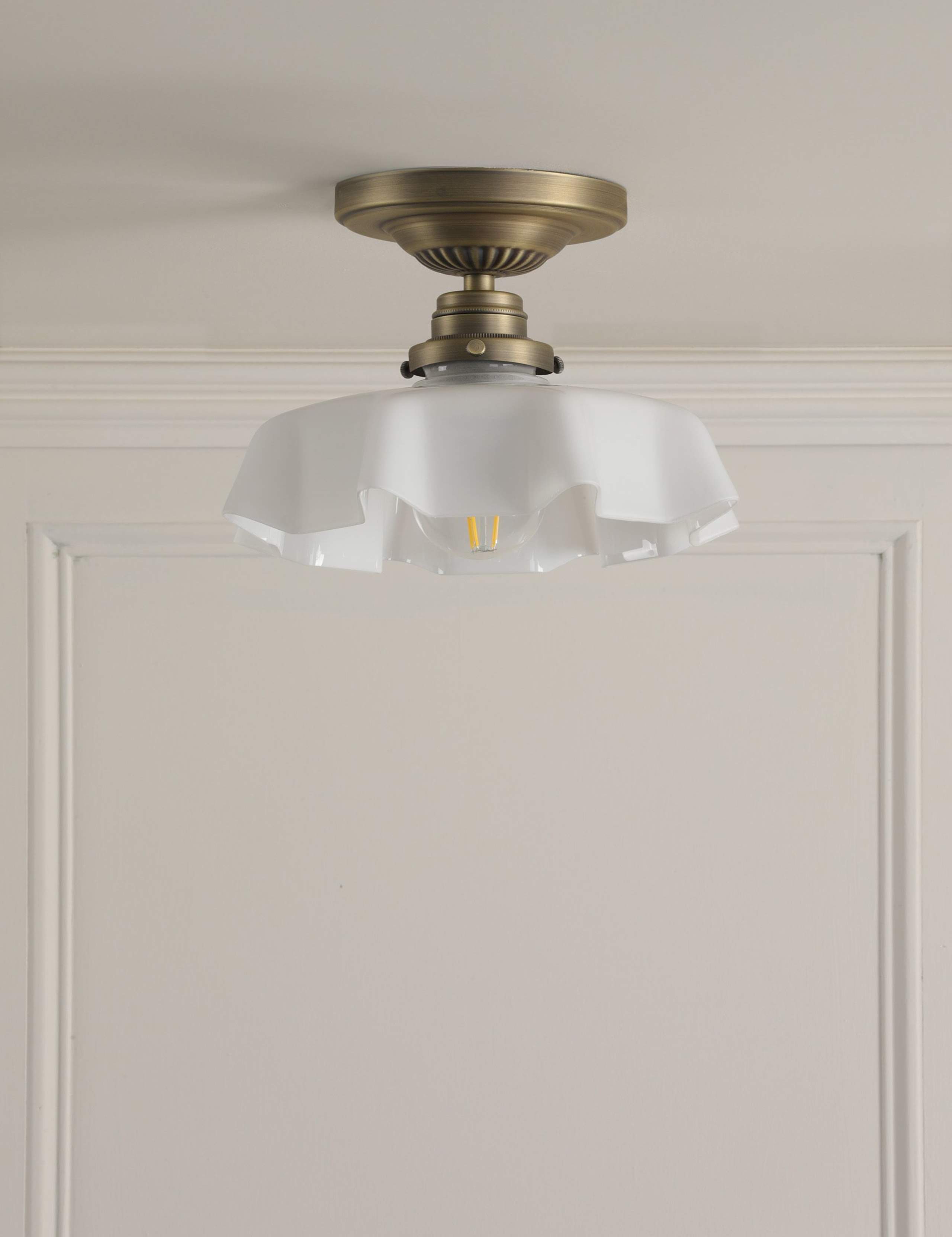 Banham Glass Semi Flush Ceiling Light 3 of 6