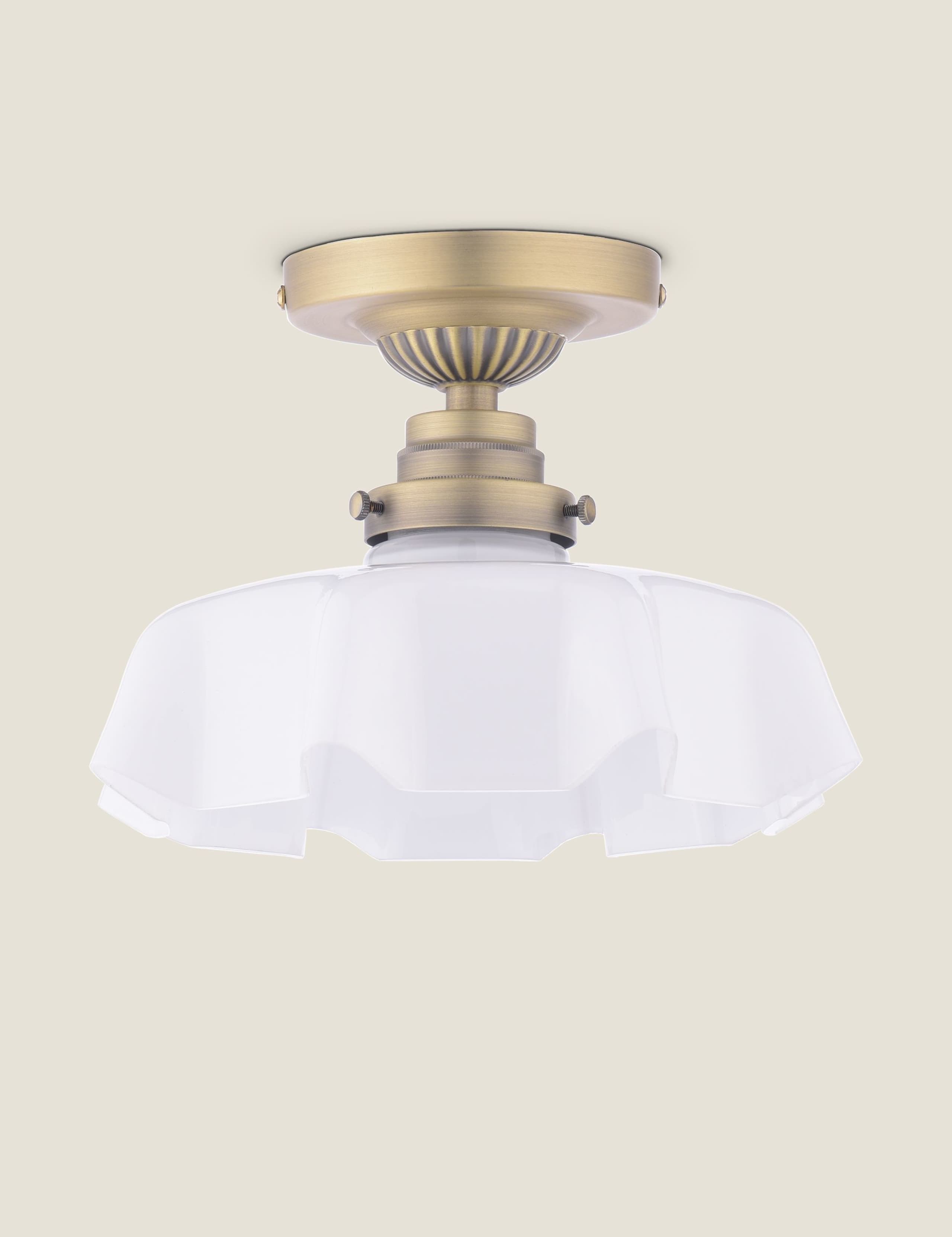 Banham Glass Semi Flush Ceiling Light 5 of 6
