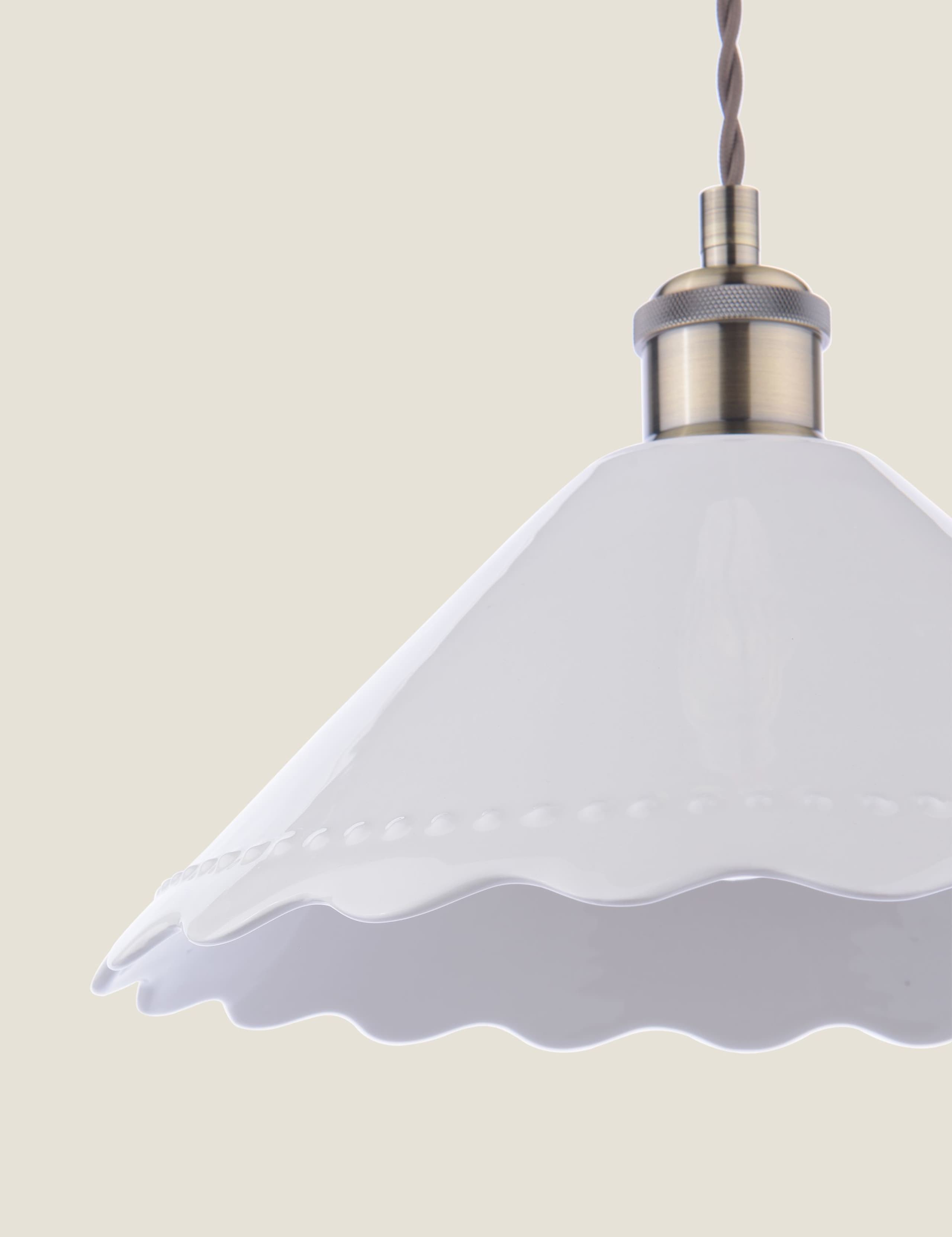 Daws Ceramic Scallop Pendant Light 6 of 6