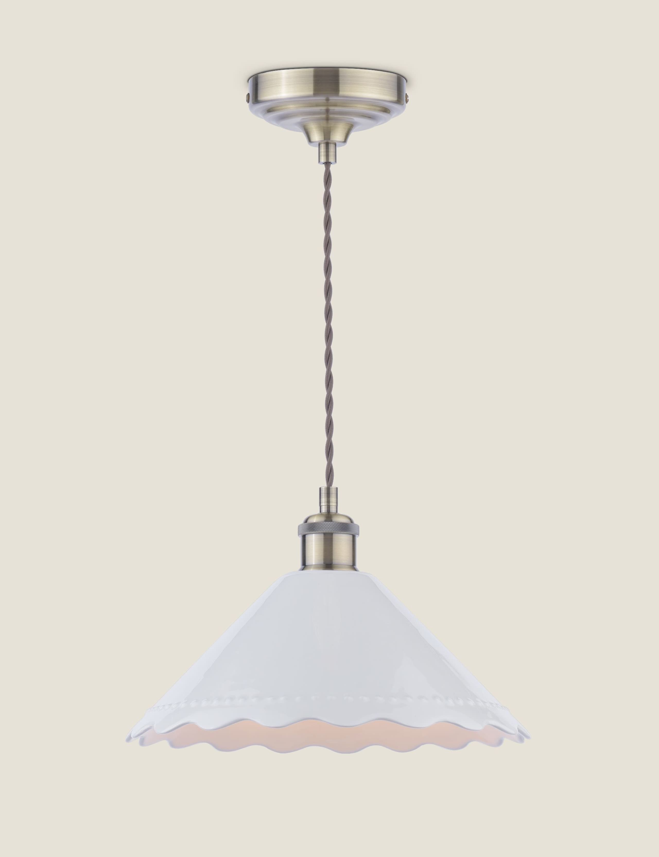 Daws Ceramic Scallop Pendant Light 2 of 6