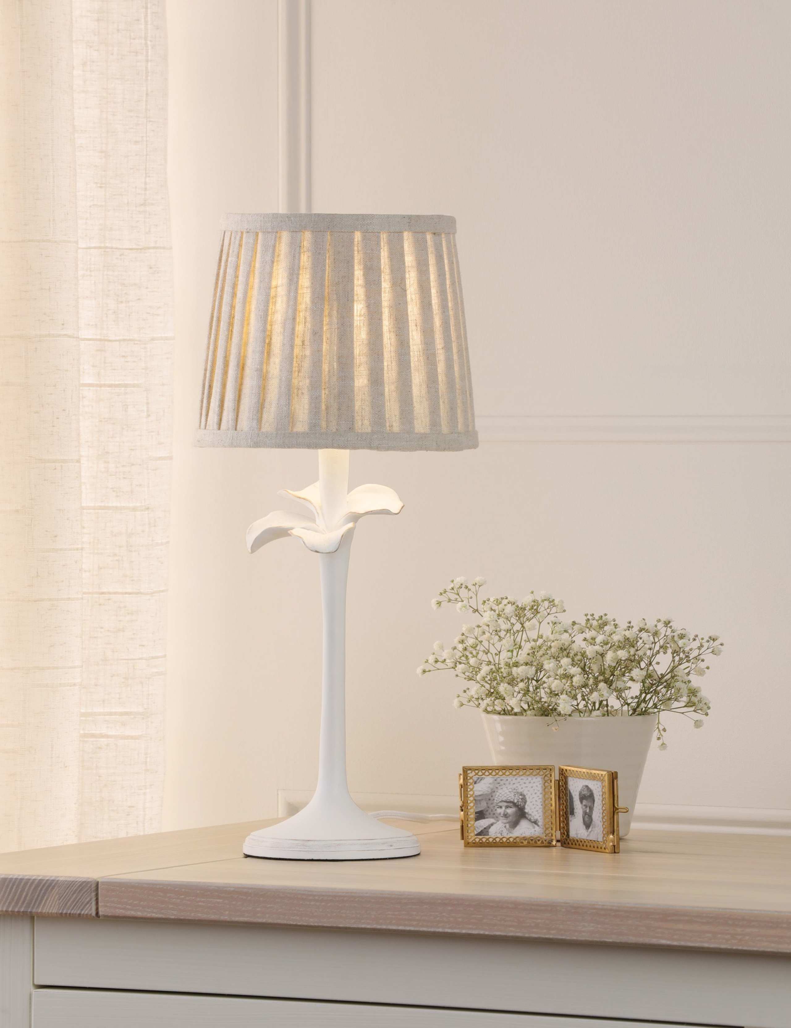 Eleni Floral Pleated Table Lamp 1 of 7