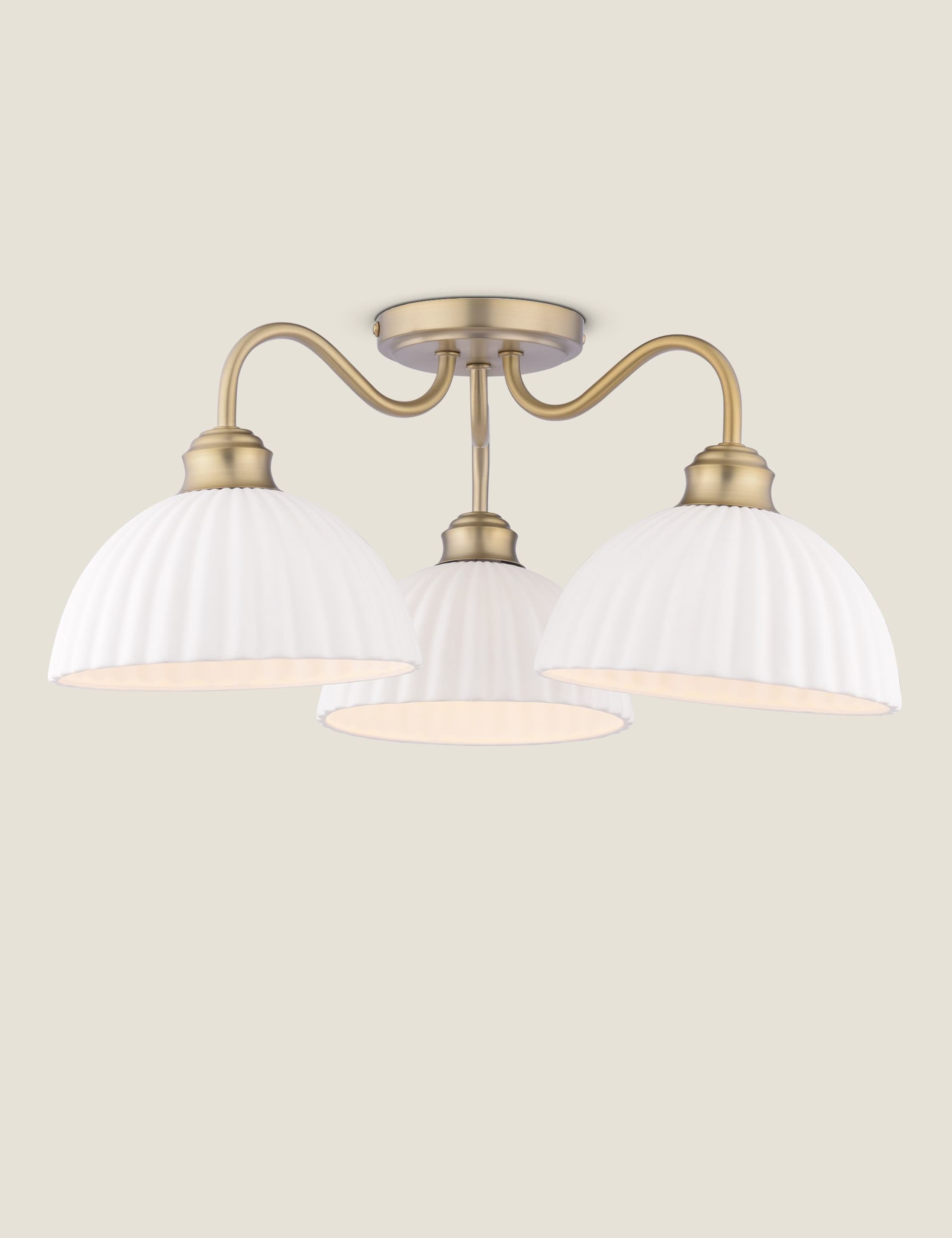 Durford 3 Light Semi Flush Ceiling Light 2 of 5