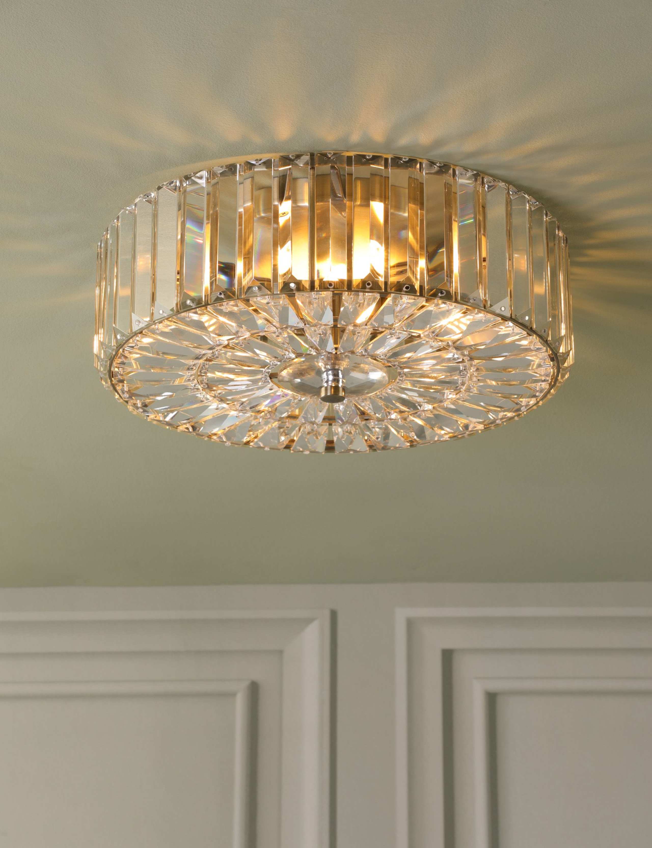 Fernhurst Crystal Flush Ceiling Light 1 of 6