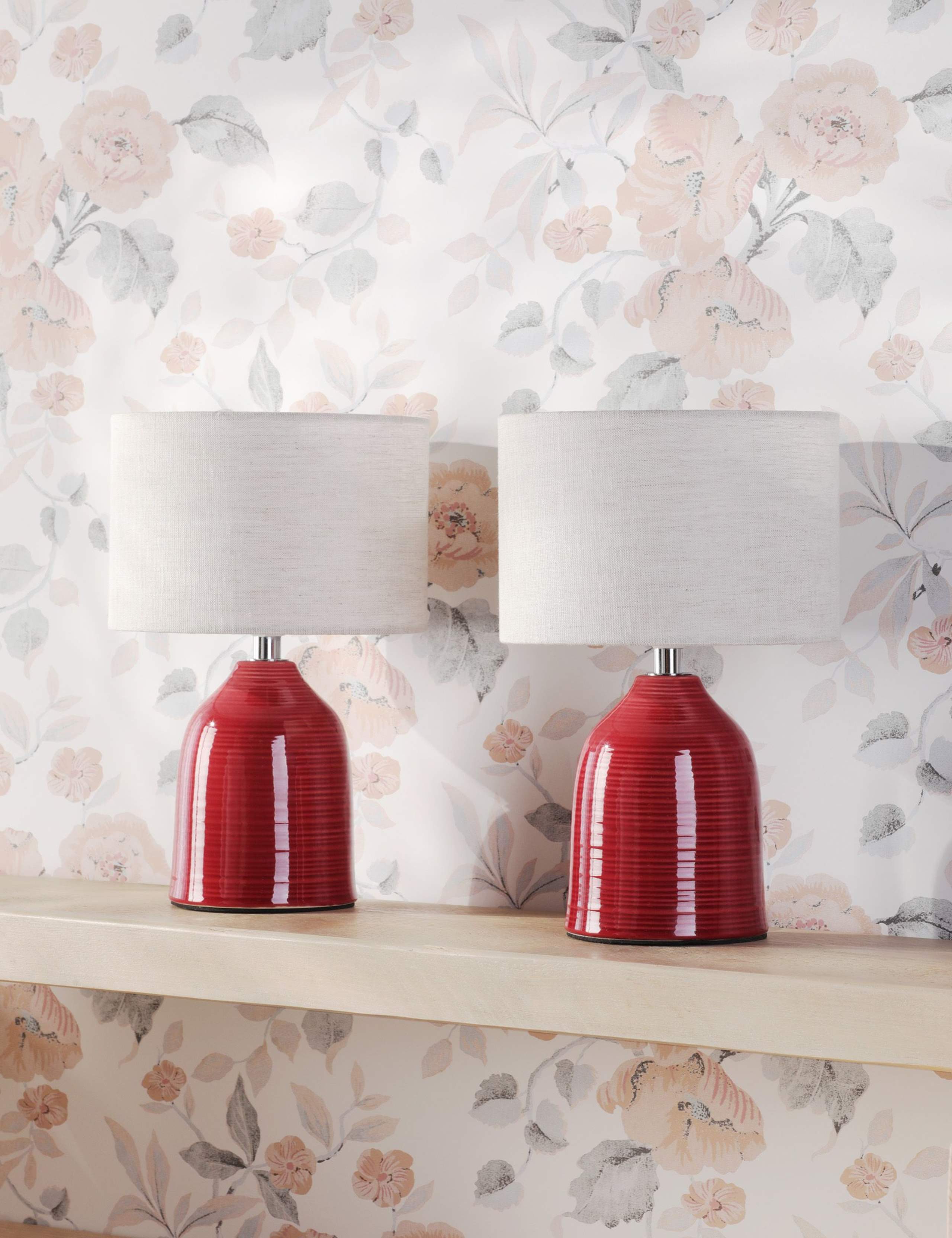 Set of 2 Penny Ceramic Ribbed Table Lamps 3 of 5