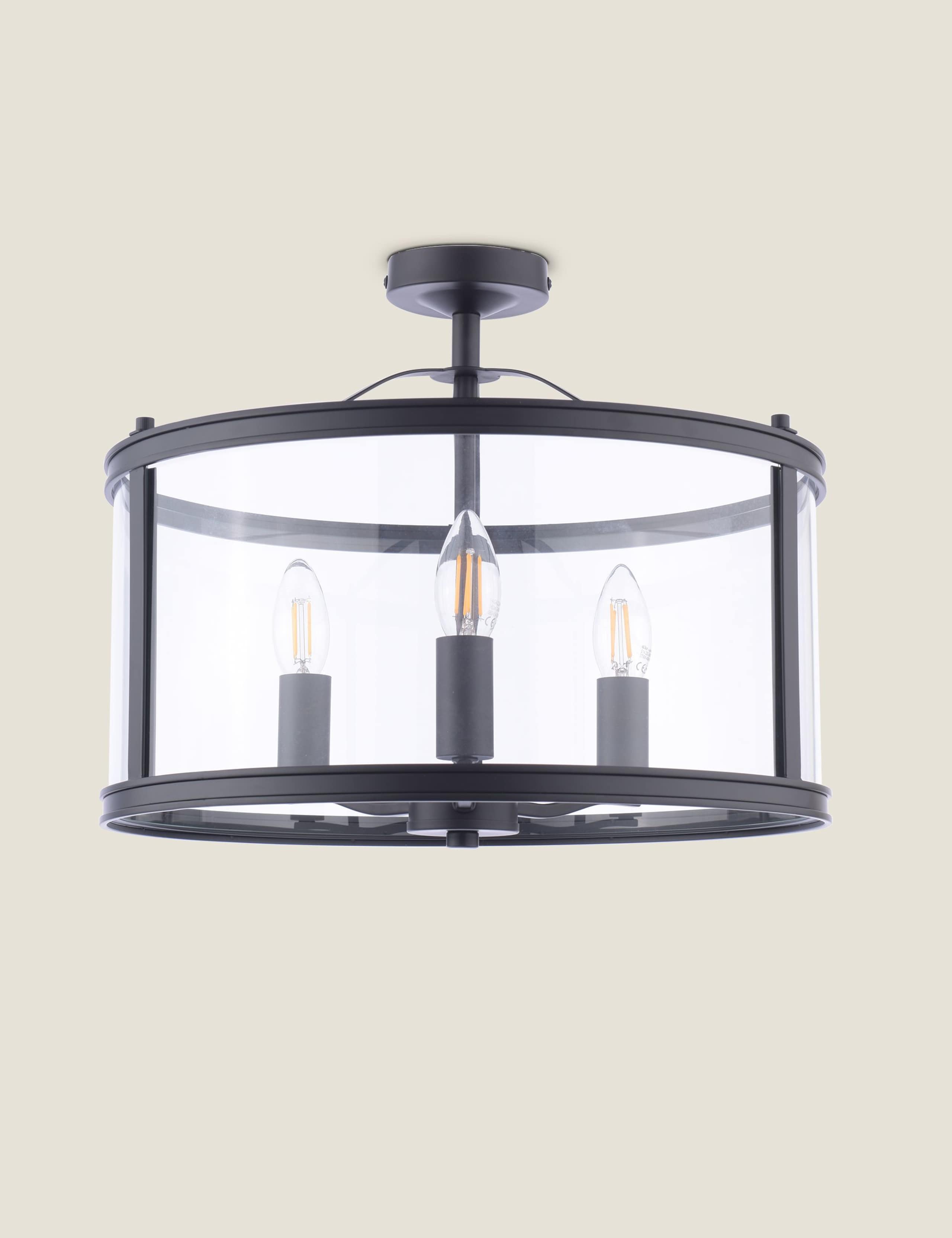 Harrington 3 Light Semi Flush Ceiling Light 3 of 5