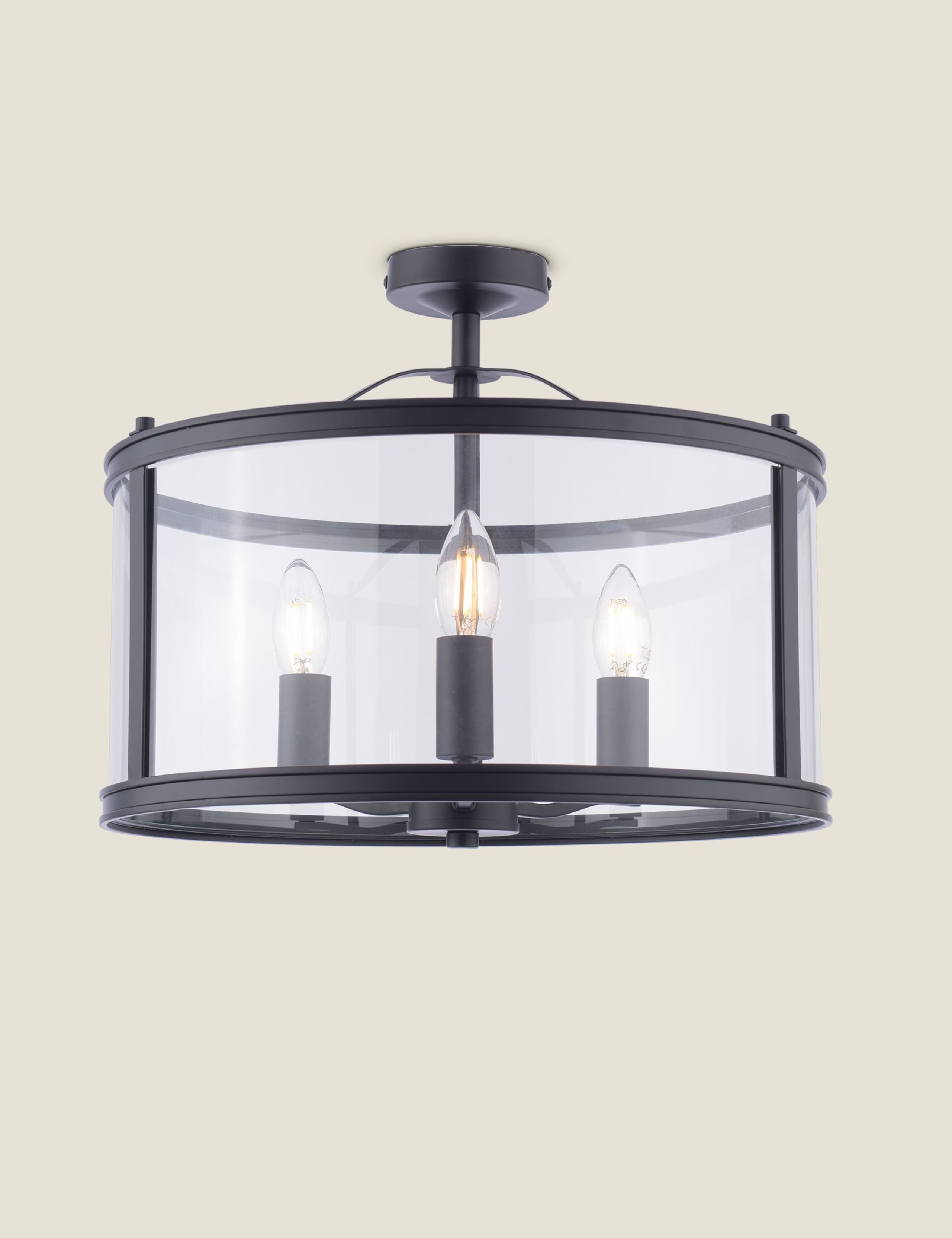 Harrington 3 Light Semi Flush Ceiling Light 2 of 5