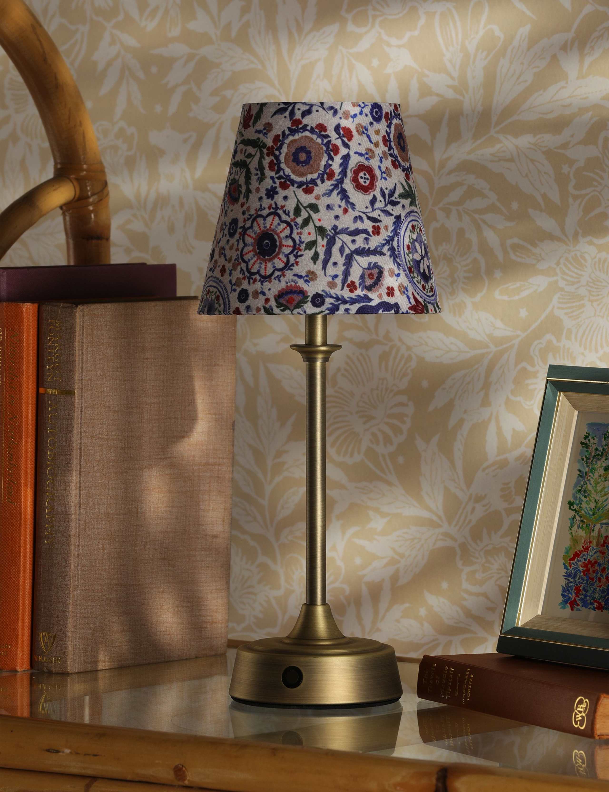 Apsley Rechargeable Metal Floral Table Lamp 3 of 6