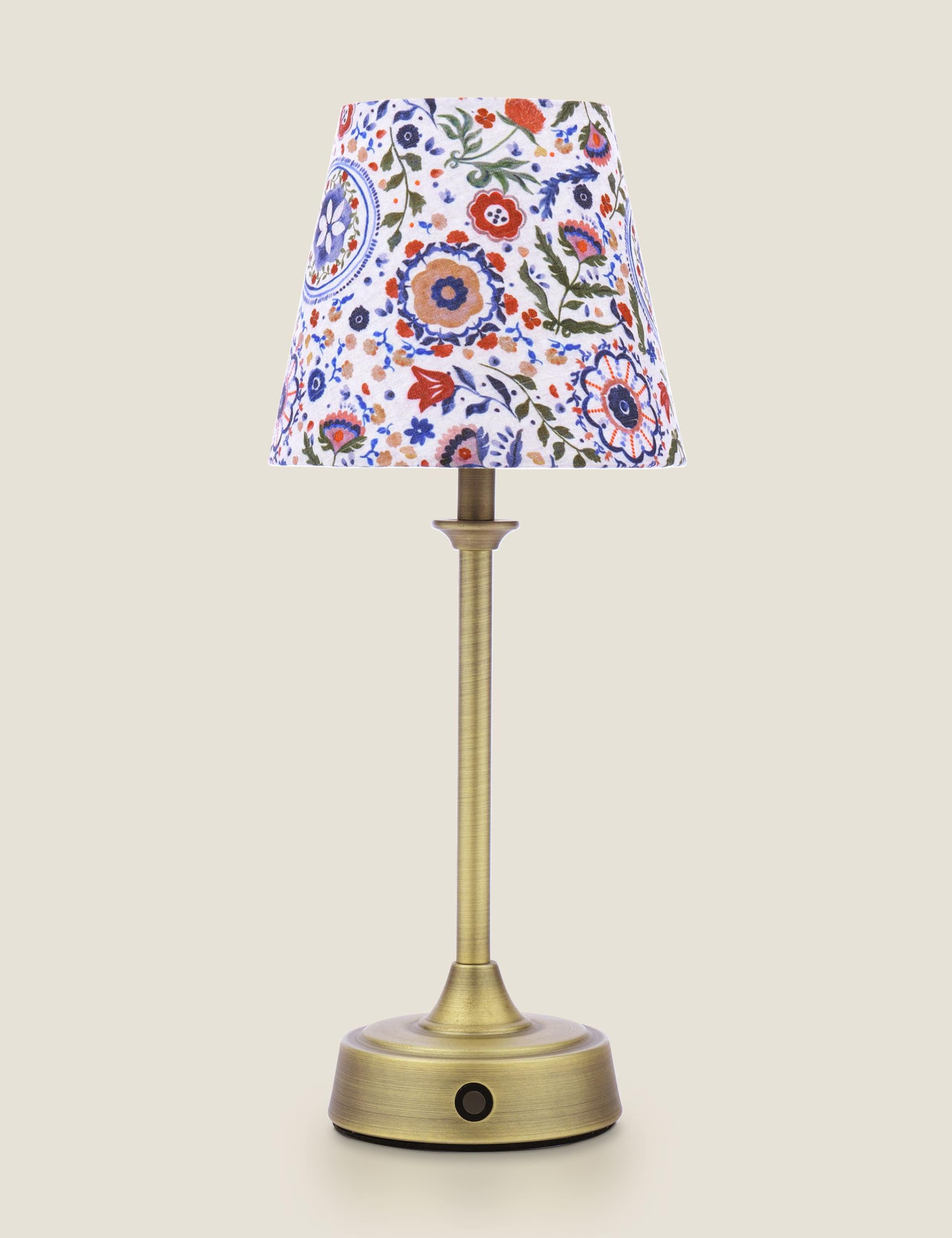 Apsley Rechargeable Metal Floral Table Lamp 4 of 6