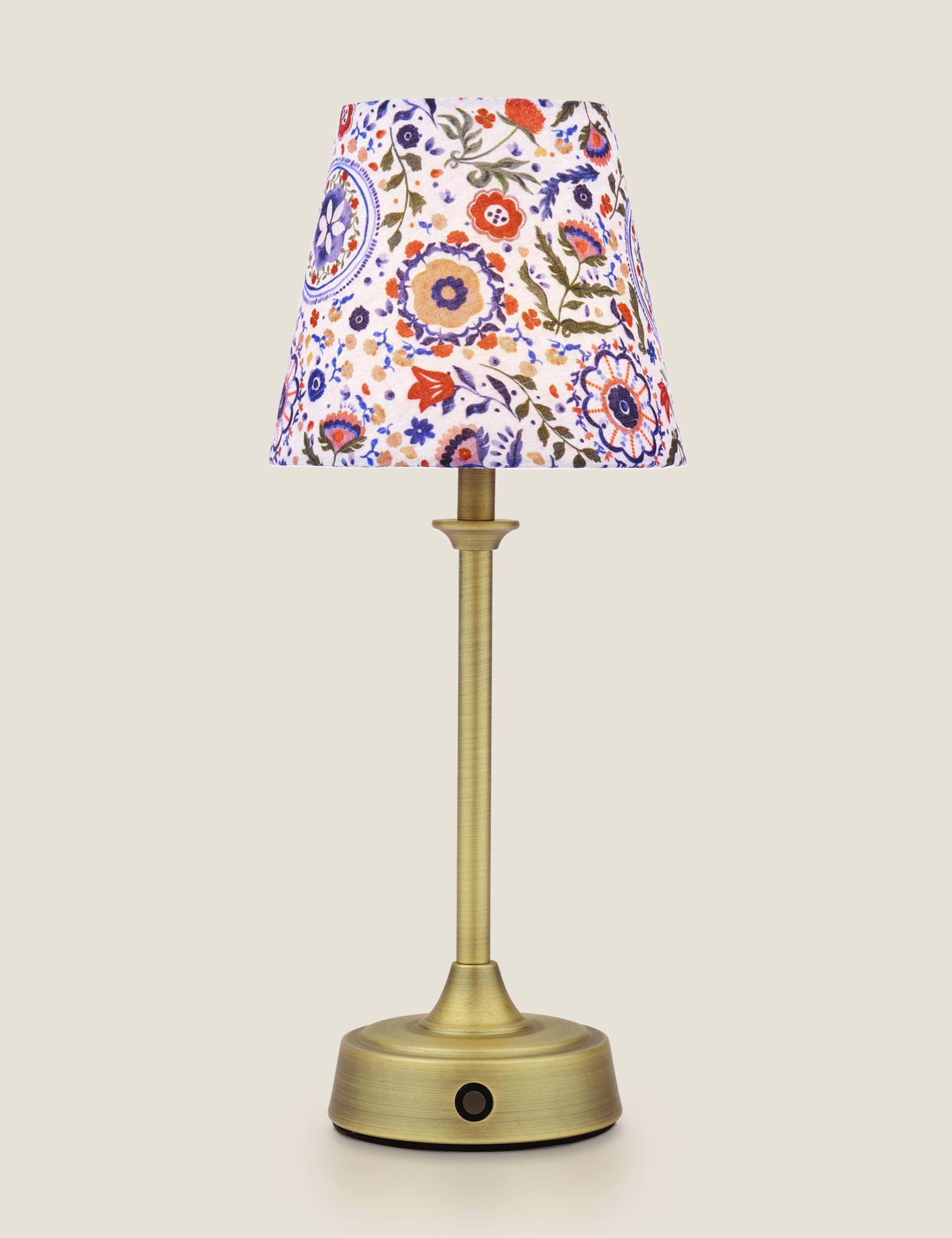 Apsley Rechargeable Metal Floral Table Lamp 2 of 6
