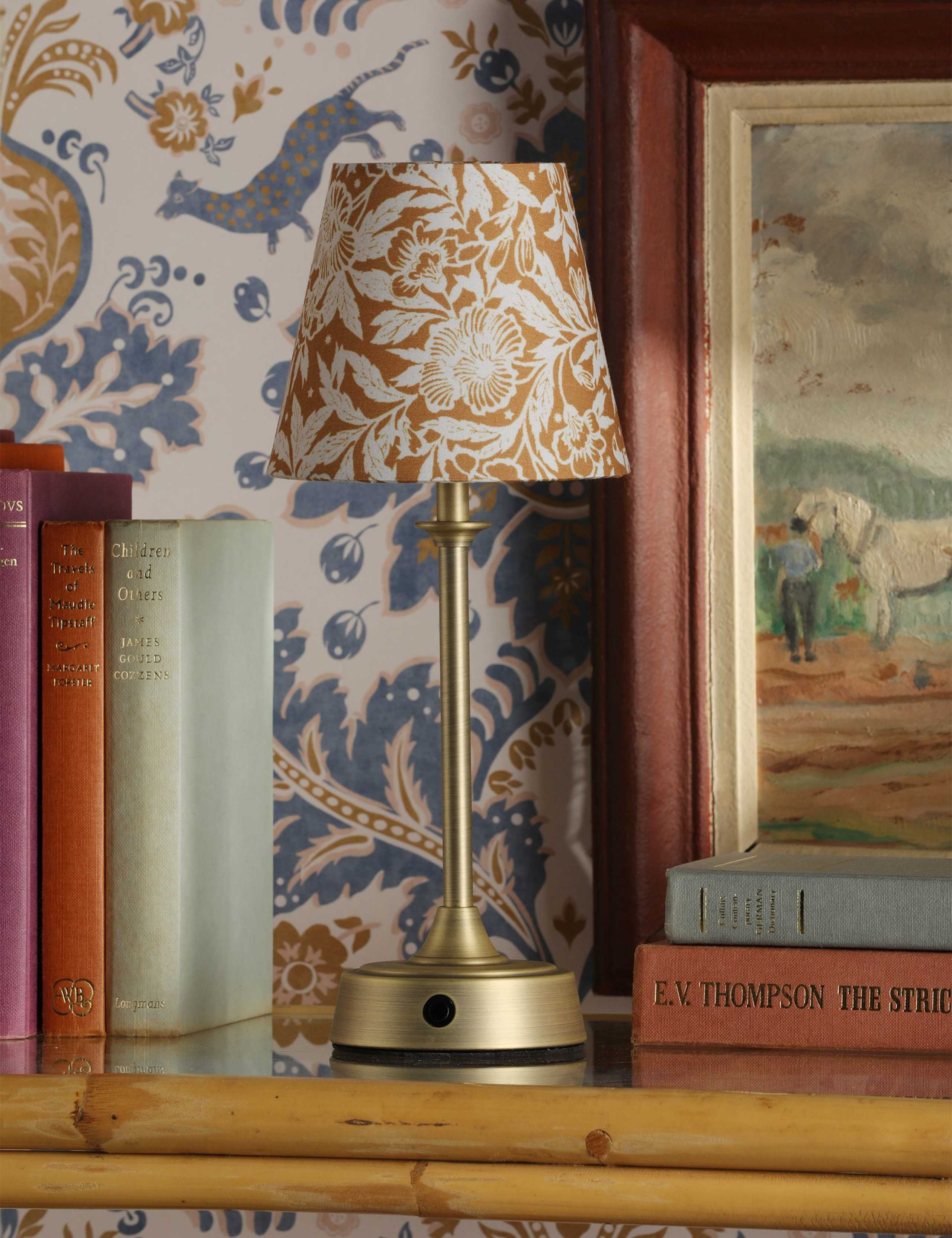 Apsley Rechargeable Metal Floral Table Lamp 3 of 6