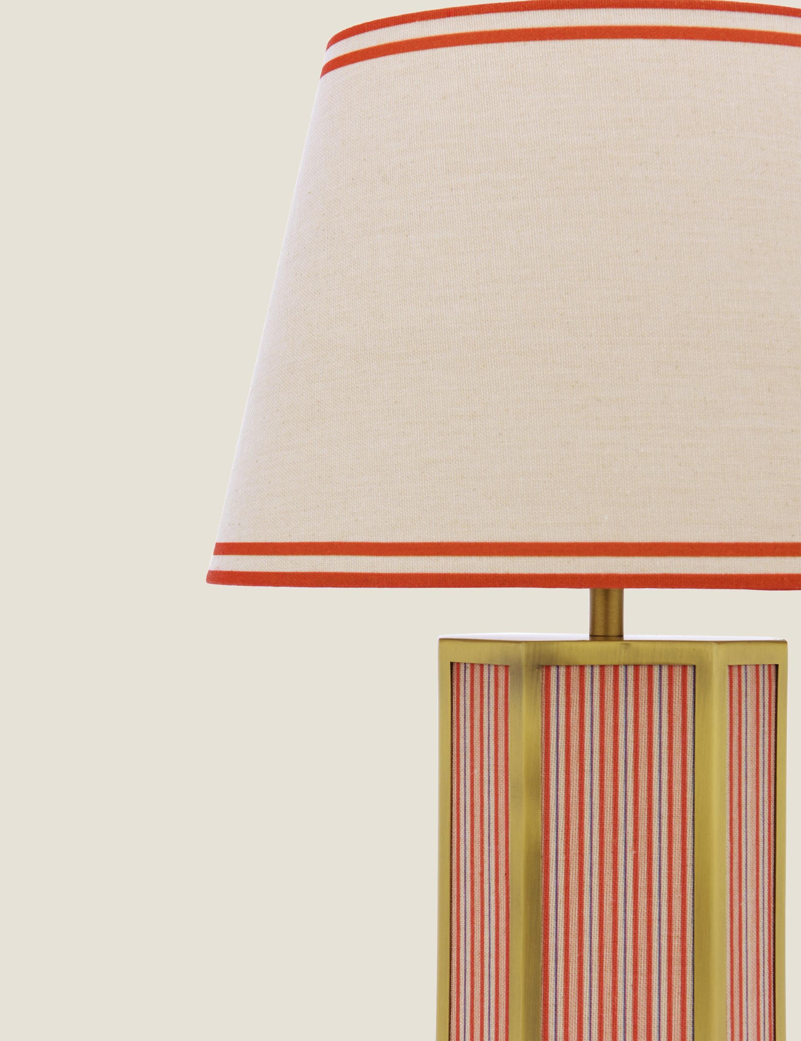 Helmingham Metal & Fabric Striped Table Lamp 5 of 7