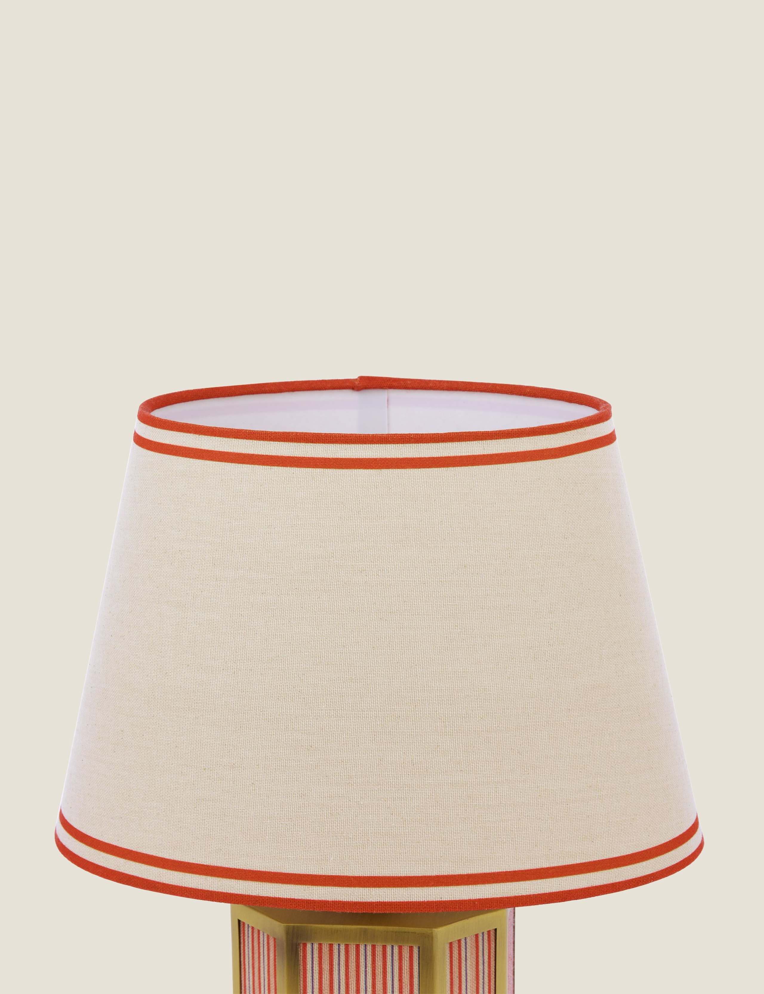 Helmingham Metal & Fabric Striped Table Lamp 7 of 7