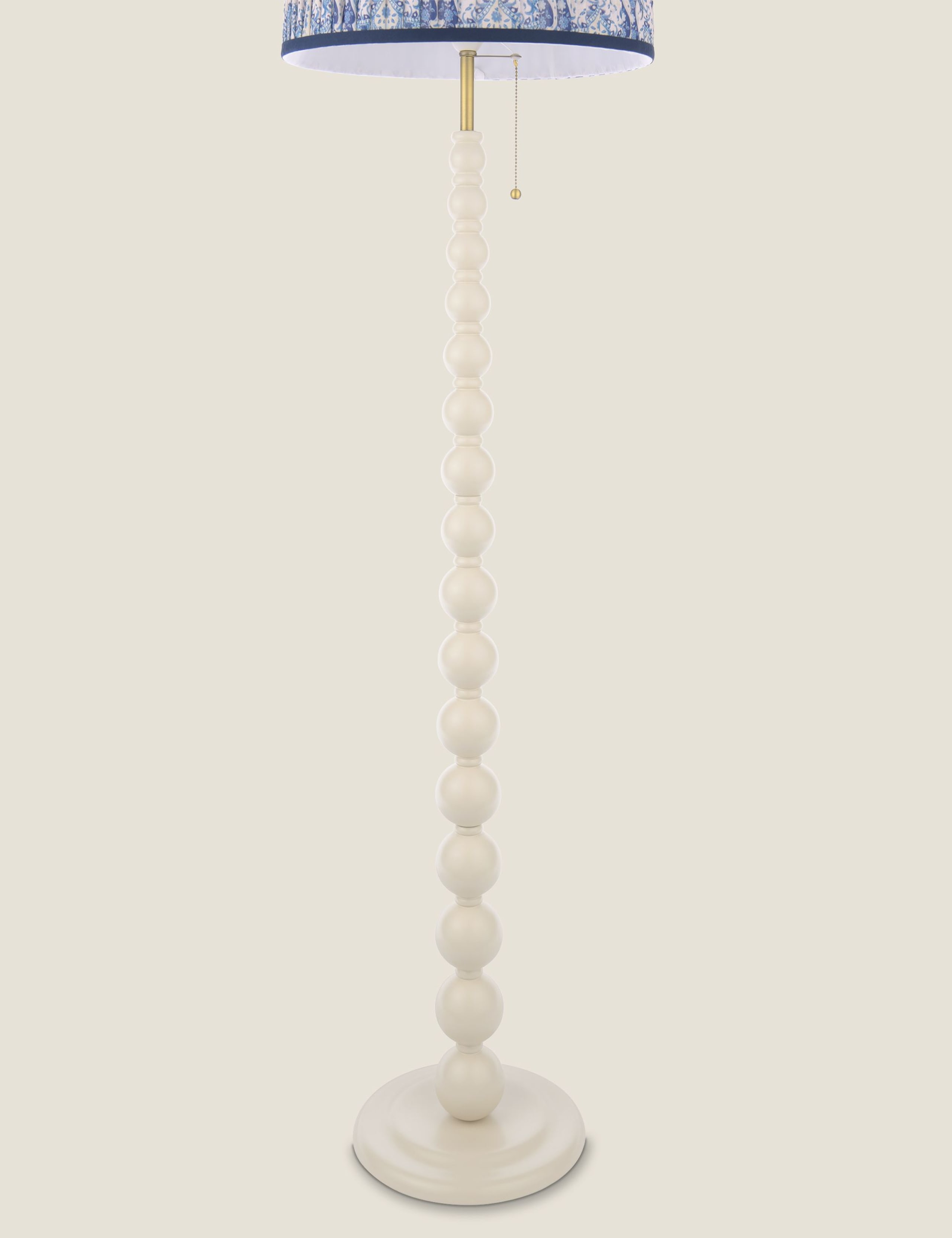 Harewood Wood Bobbin Floor Lamp 7 of 8