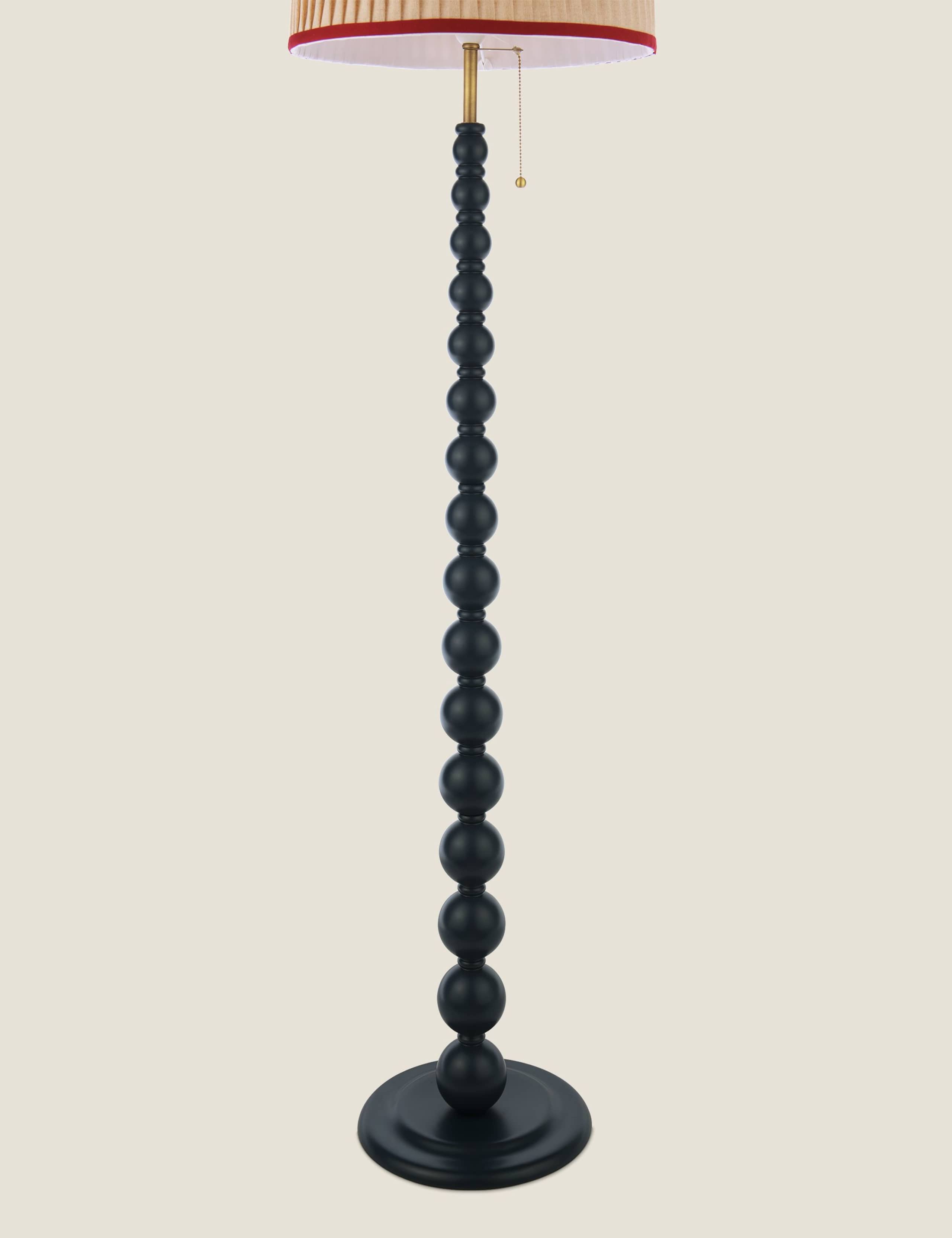 Harewood Wood Bobbin Floor Lamp 8 of 8