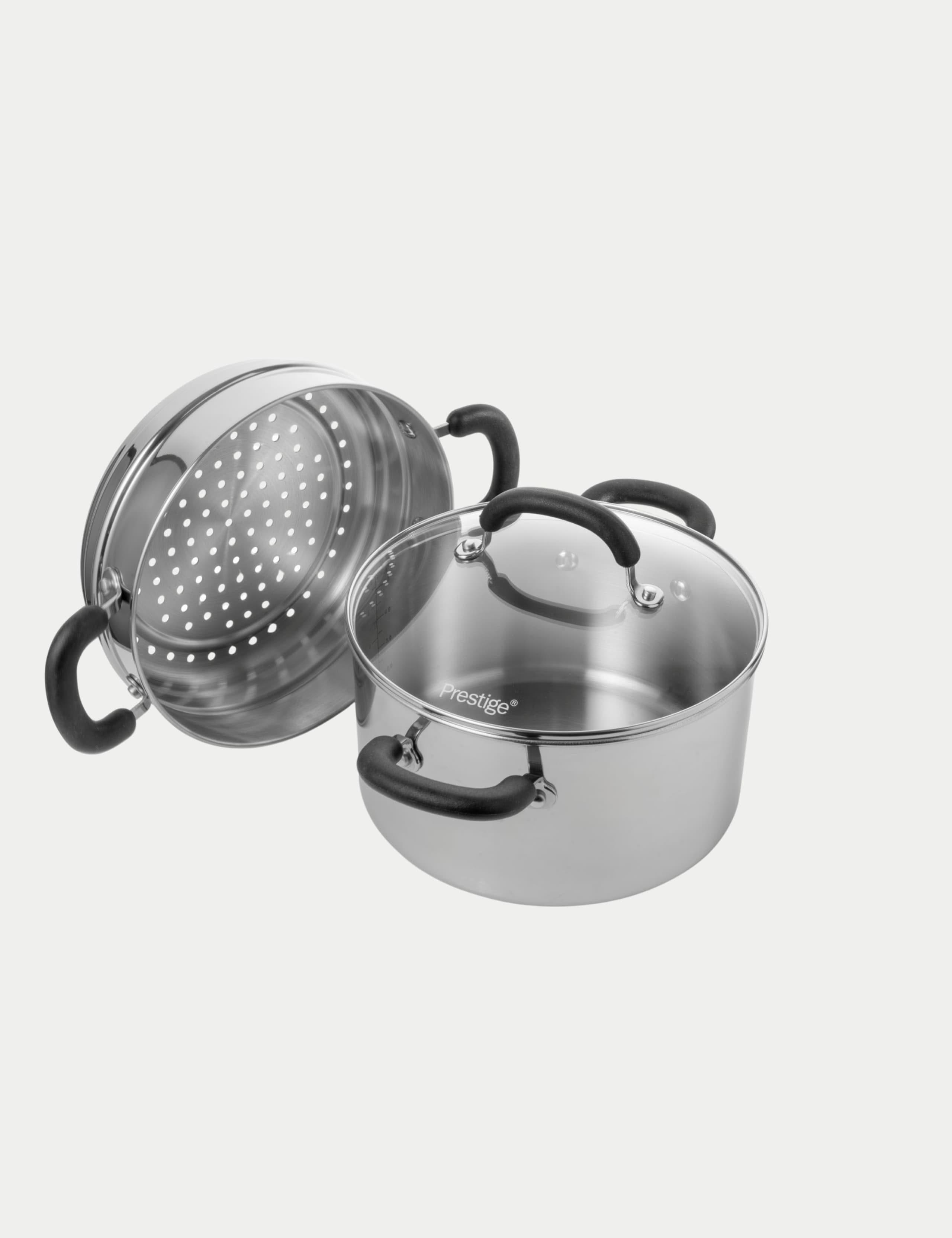 2 PIece 24cm Stock Pot & Steamer 2 of 8