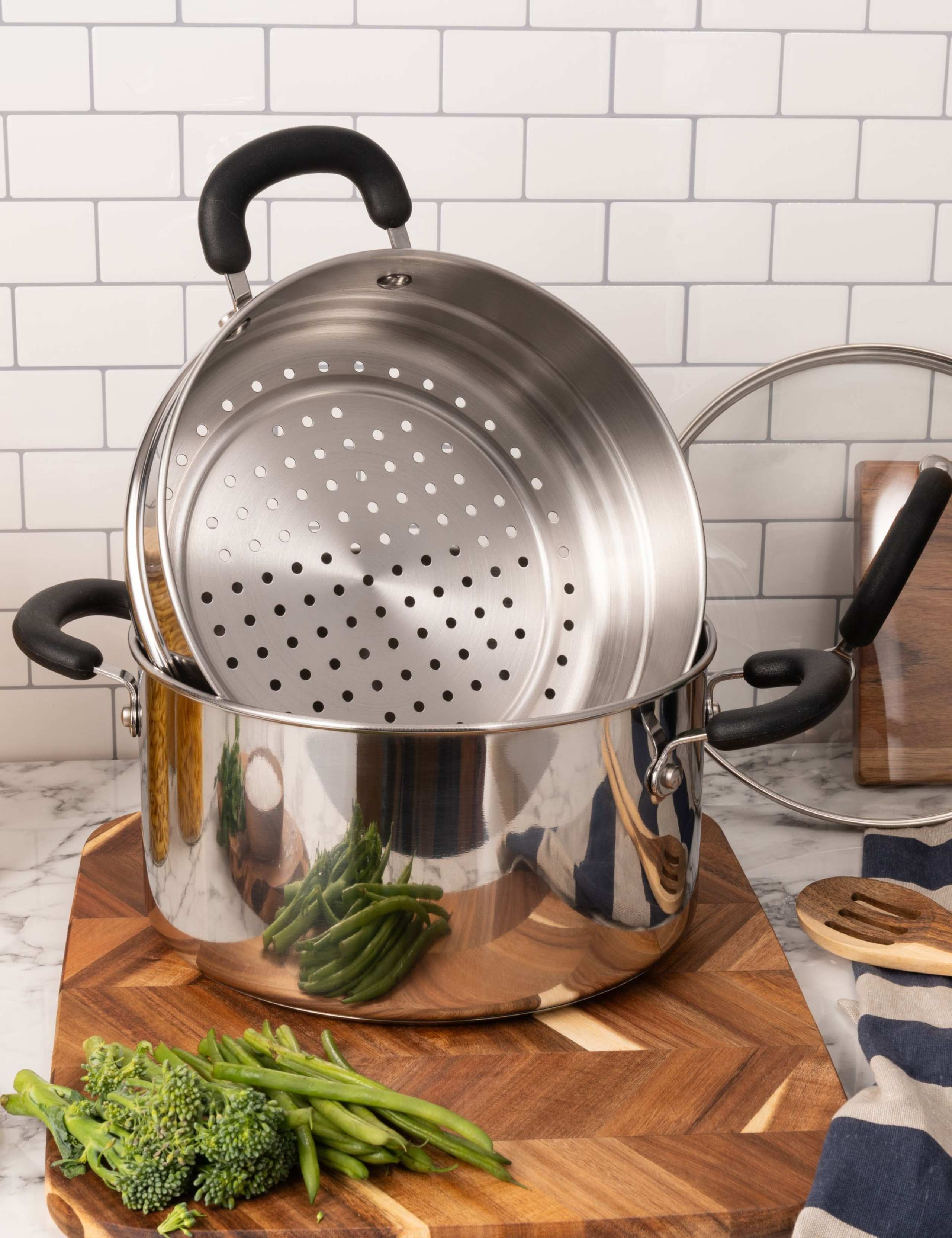 2 PIece 24cm Stock Pot & Steamer 6 of 8