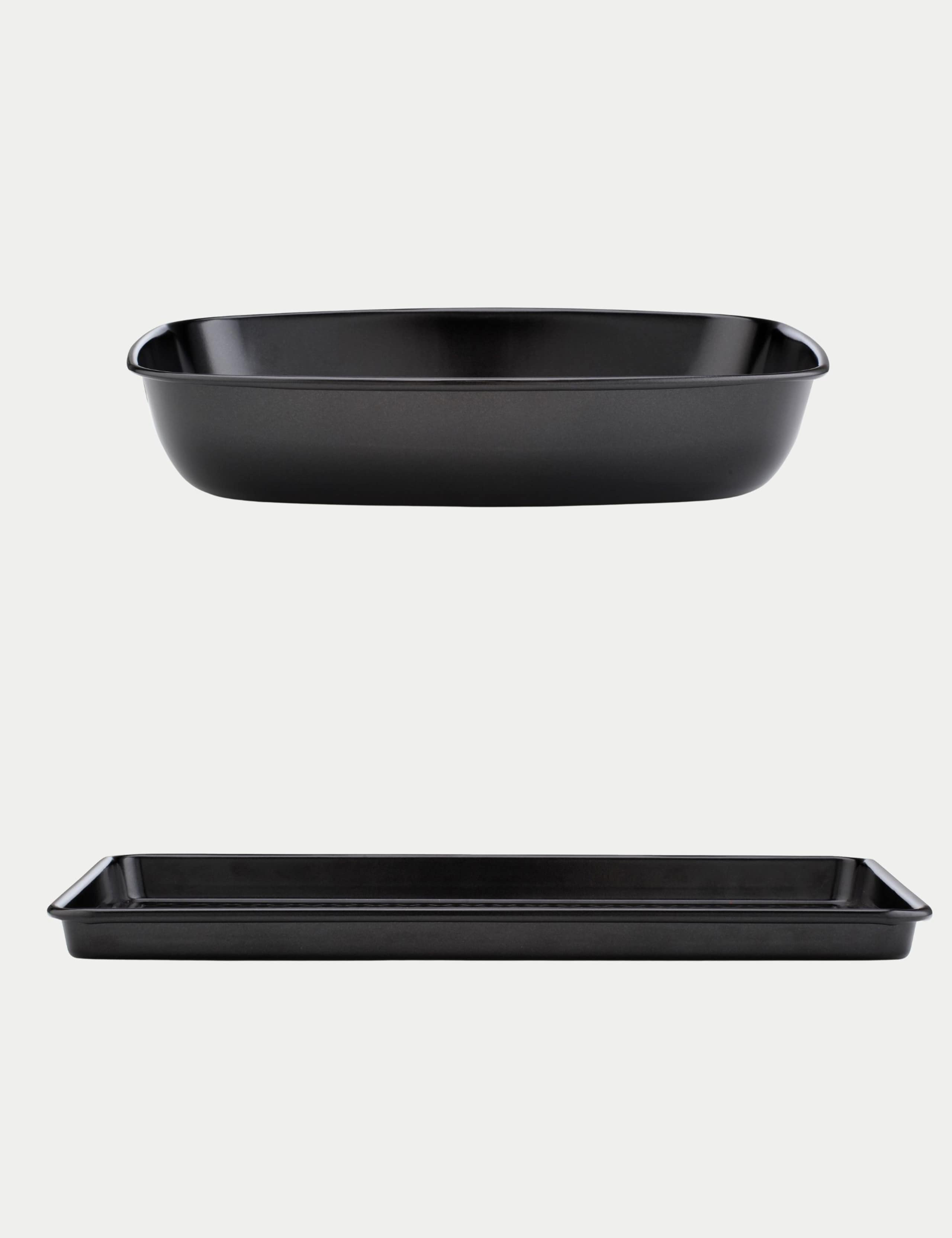 2 Piece Inspire Carbon Steel Non-Stick Roaster and Oven Tray 2 of 4