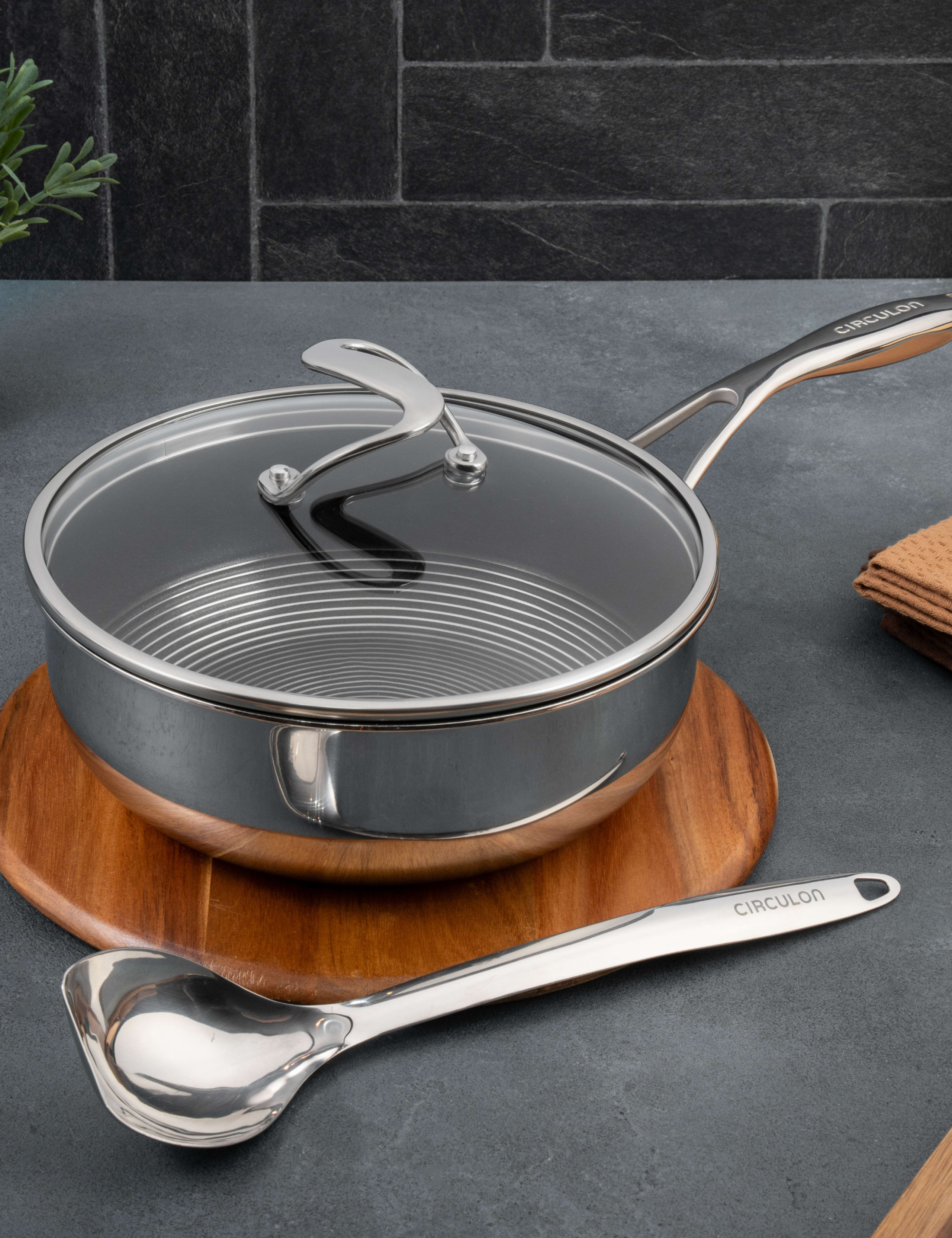C Series Stainless Steel 24cm Pan & Lid 2 of 9