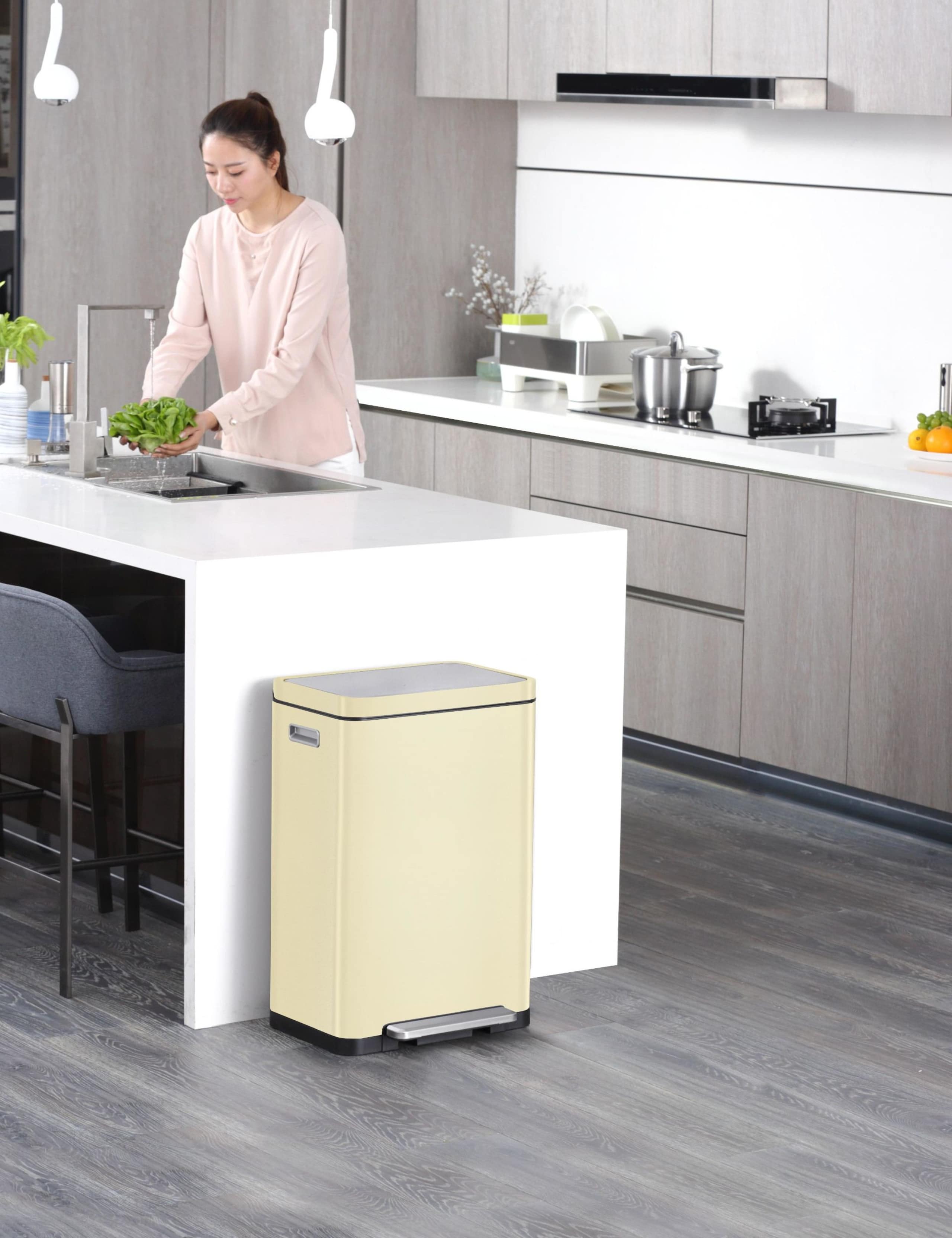 X Cube Stainless Steel 40L Double Recycling Bin 4 of 5