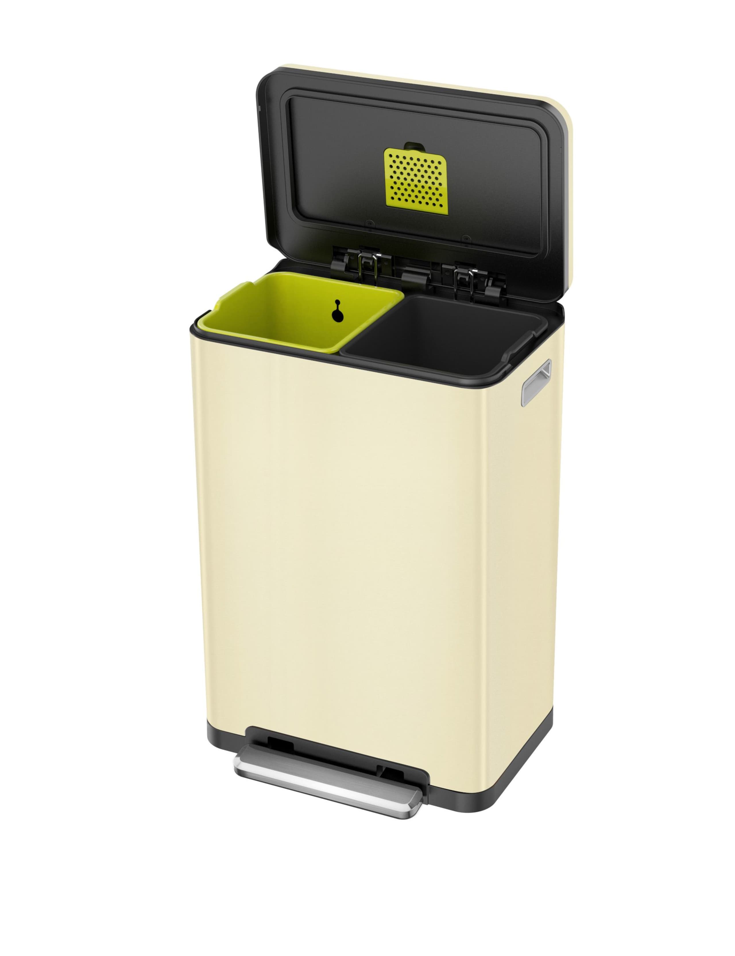 X Cube Stainless Steel 40L Double Recycling Bin 5 of 5