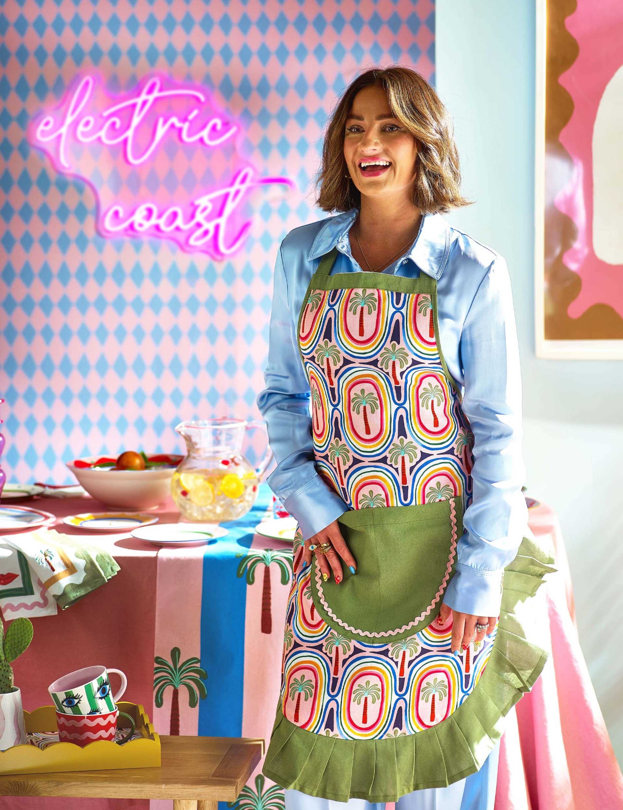 Electric Coast Palm Tree Pure Cotton Apron 2 of 3