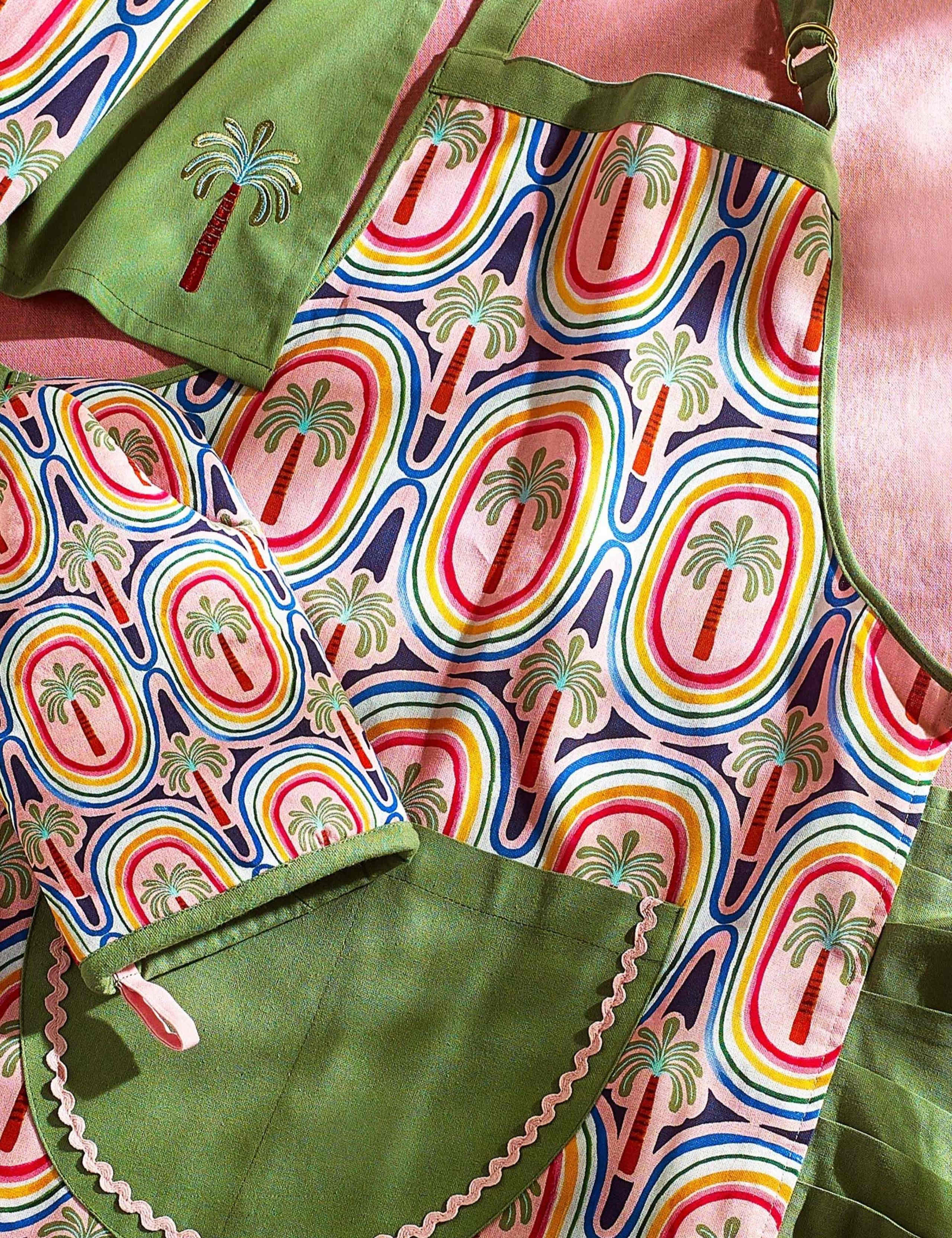 Electric Coast Palm Tree Pure Cotton Apron 3 of 3