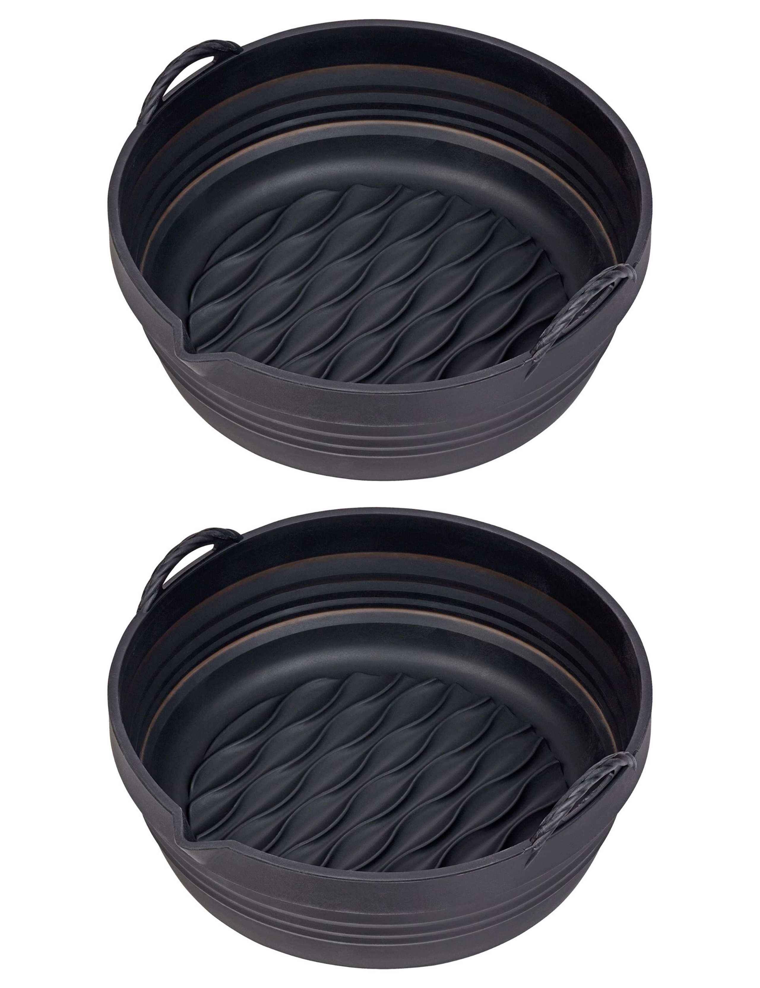 Set of 2 Round Silicone 22cm Air Fryer Liners 1 of 5