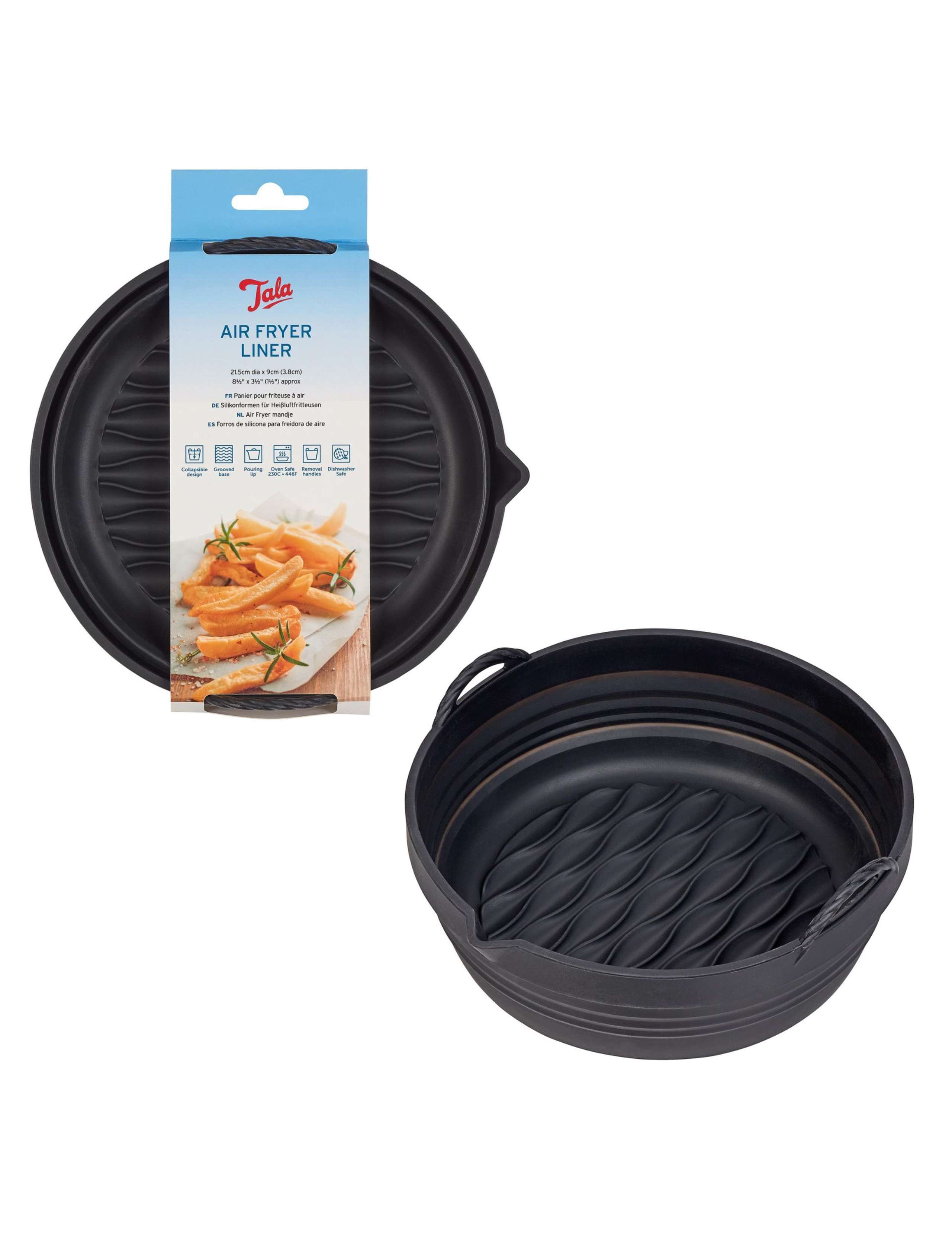 Set of 2 Round Silicone 22cm Air Fryer Liners 3 of 5
