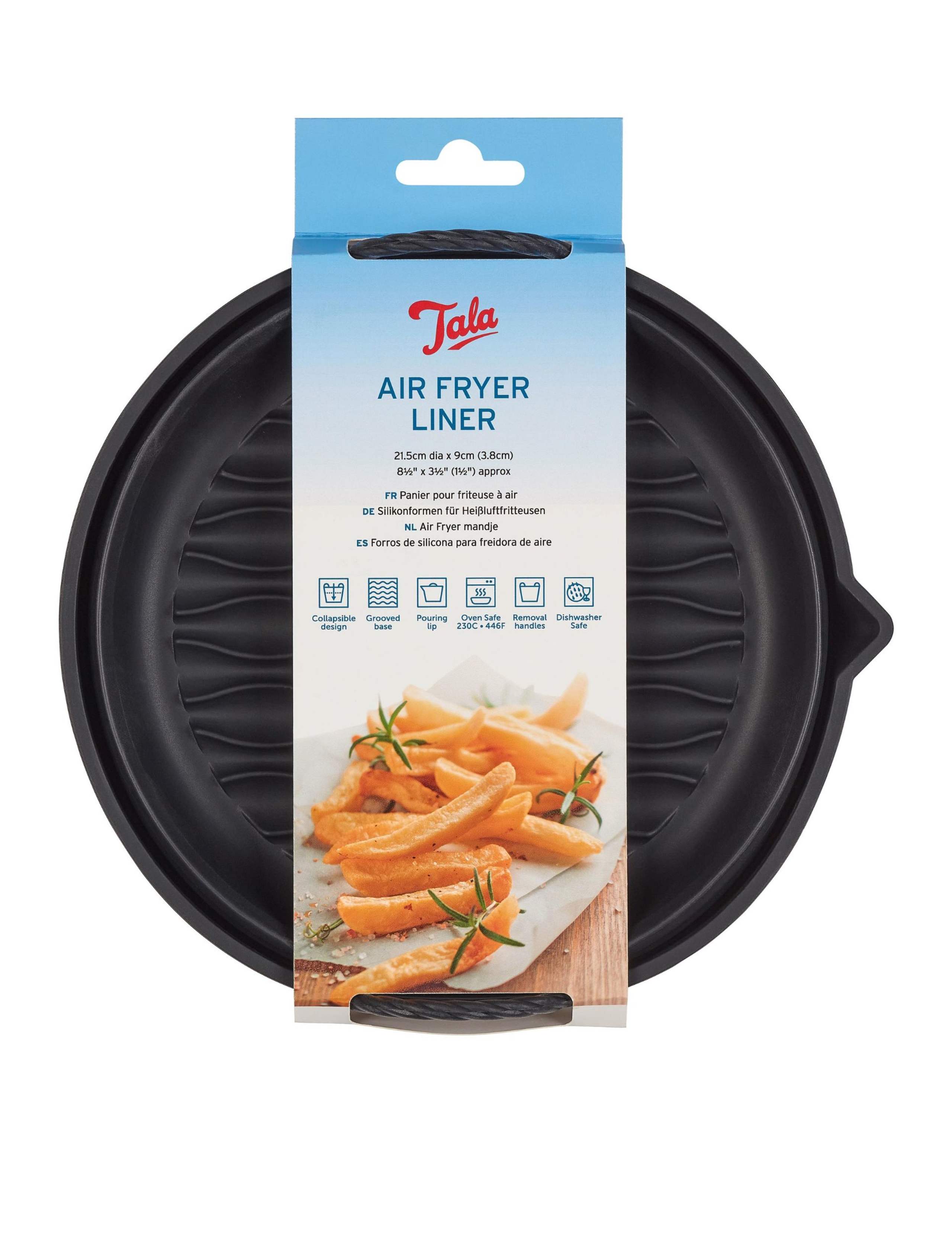 Set of 2 Round Silicone 22cm Air Fryer Liners 5 of 5