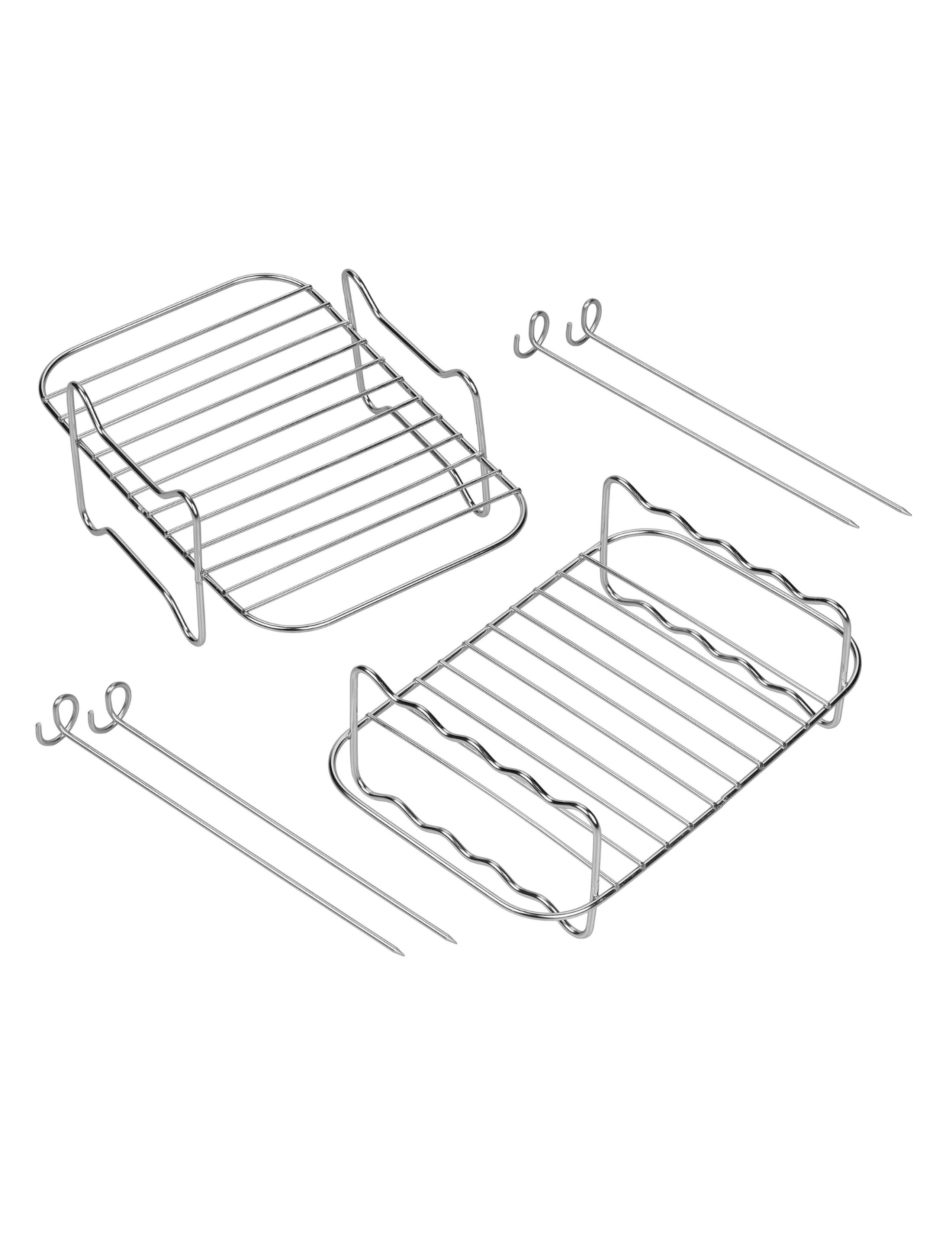 2 Tier Stainless Steel Racks with 4 Skewers 2 of 5