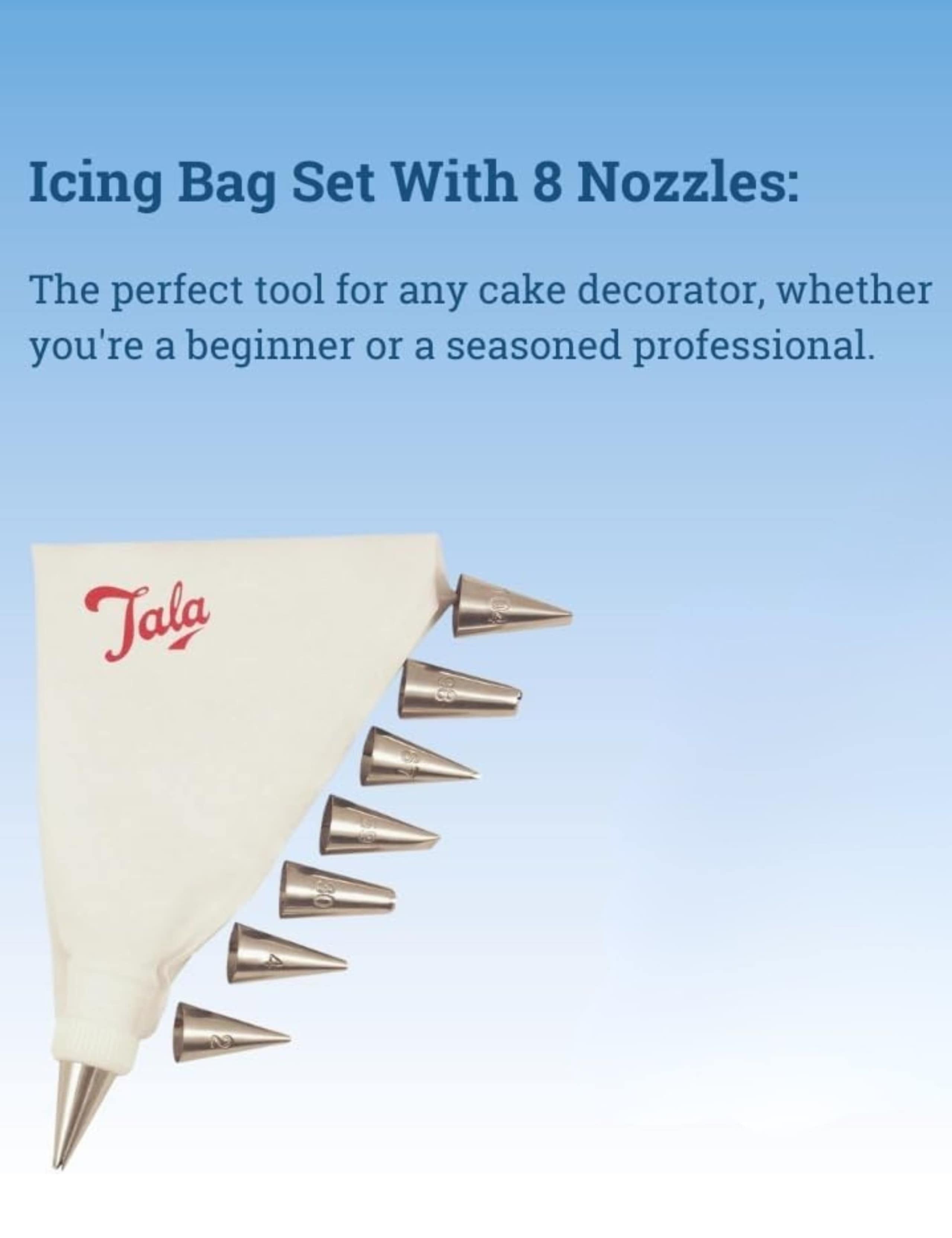 Steel Spatulas and Icing Bag Set 3 of 5