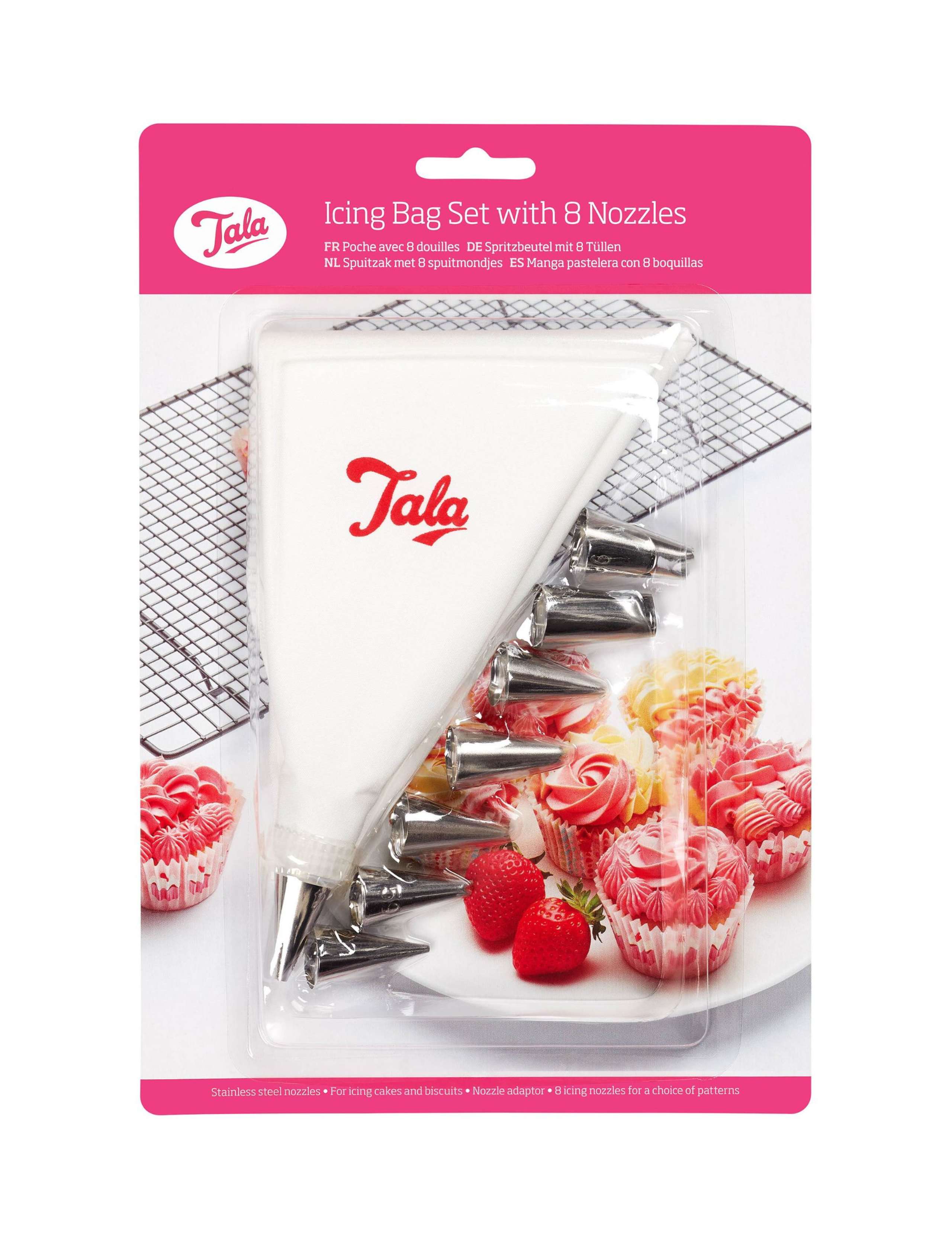 Steel Spatulas and Icing Bag Set 4 of 5