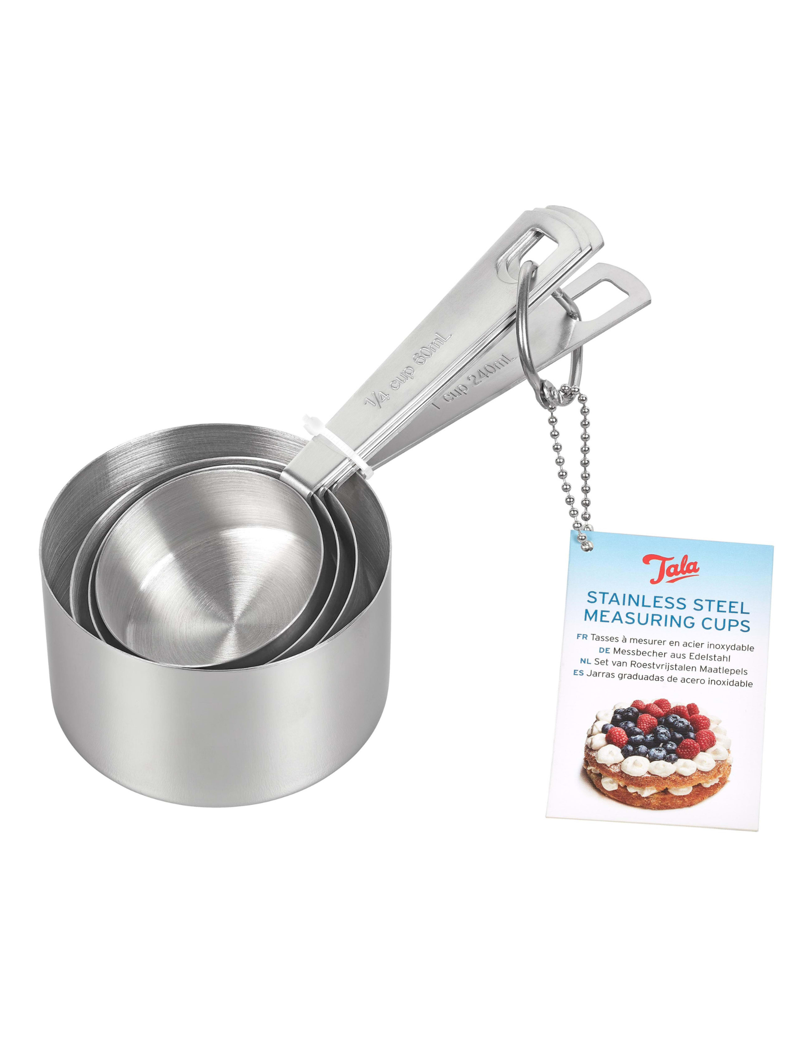 4 Piece Stainless Steel Measuring Cups 3 of 4
