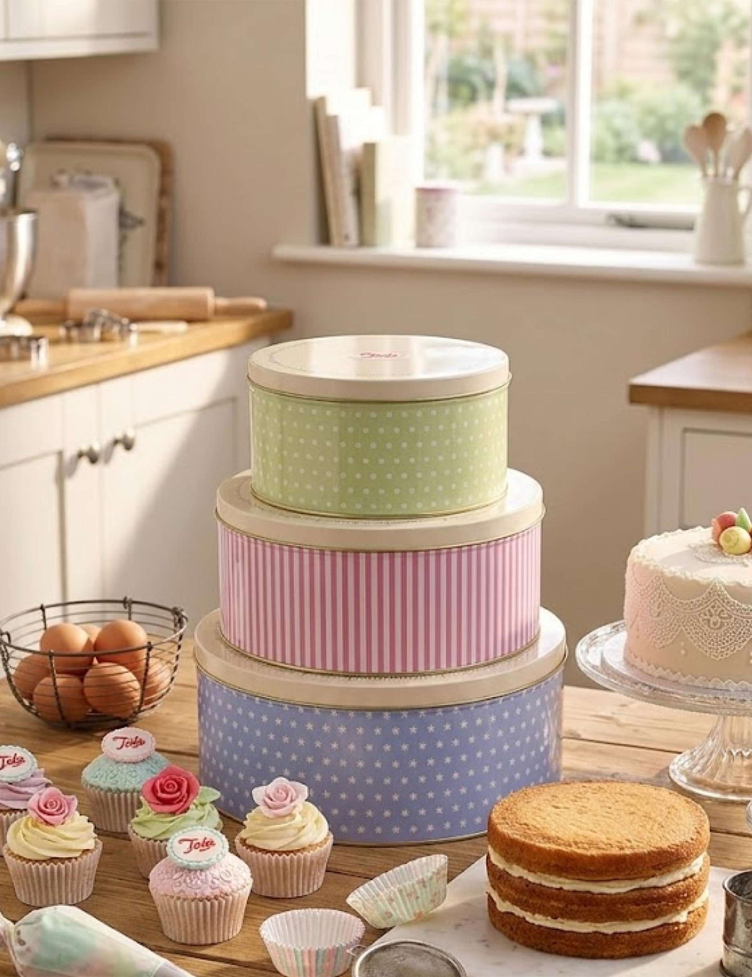 Set of 3 Tala Retro Design Cake Tins 2 of 4