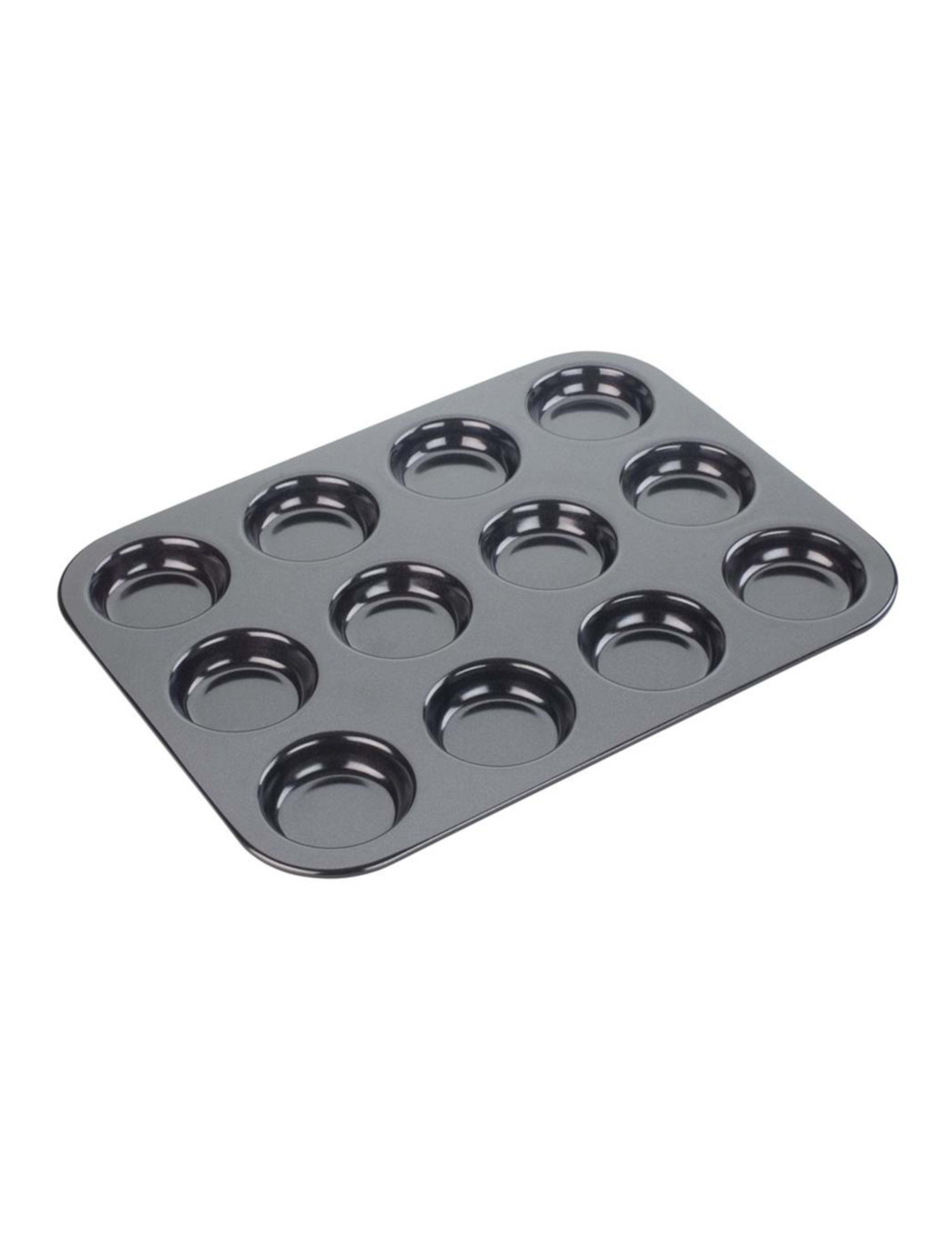 Carbon Steel 12 Cup Shallow Bun Tin 2 of 3
